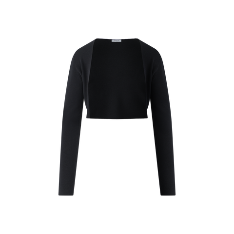 Merino Wool Cropped Bolero Cardigan