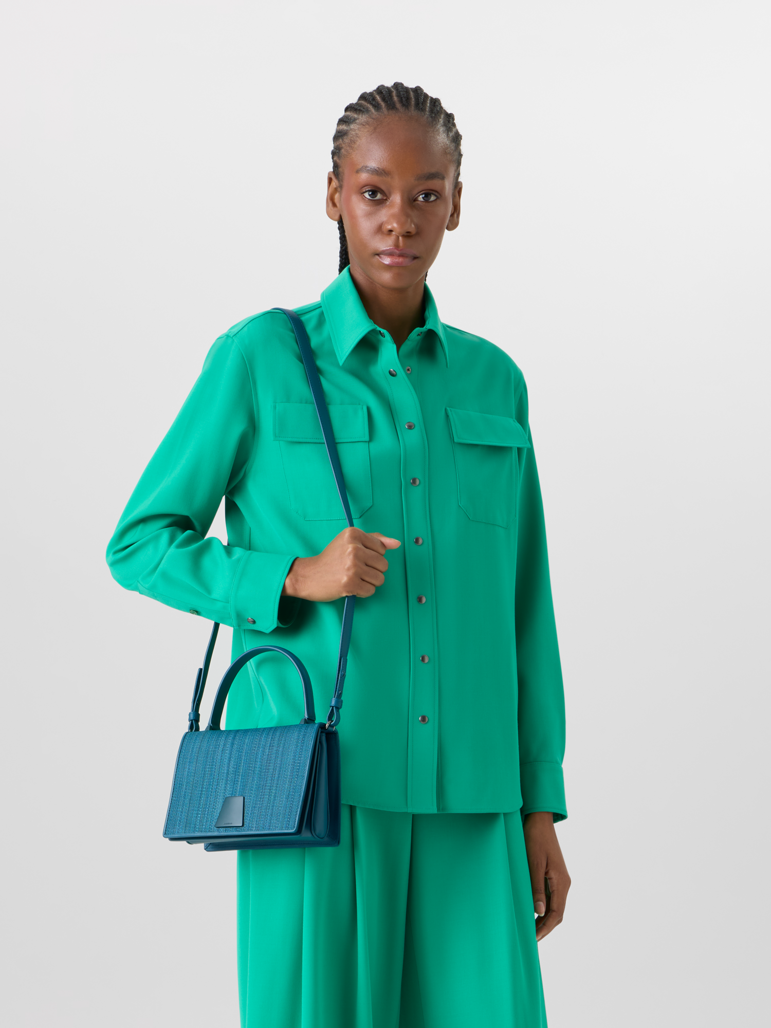 Designer Alice Mini Handle Bag - blue 