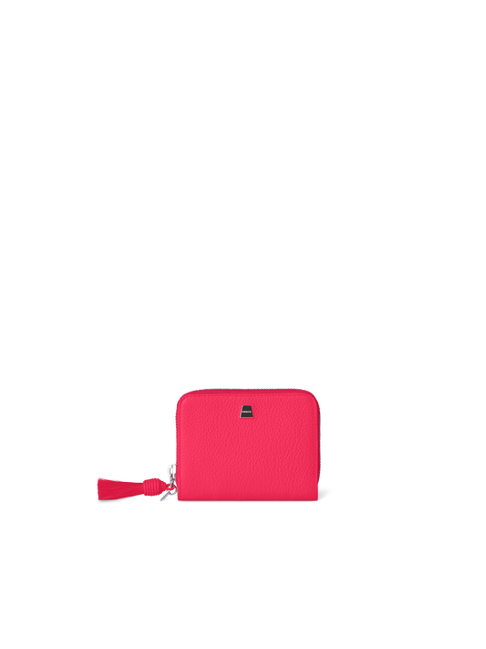 Designer Small Zip Around Wallet - neutral - blue - beige - red - pink