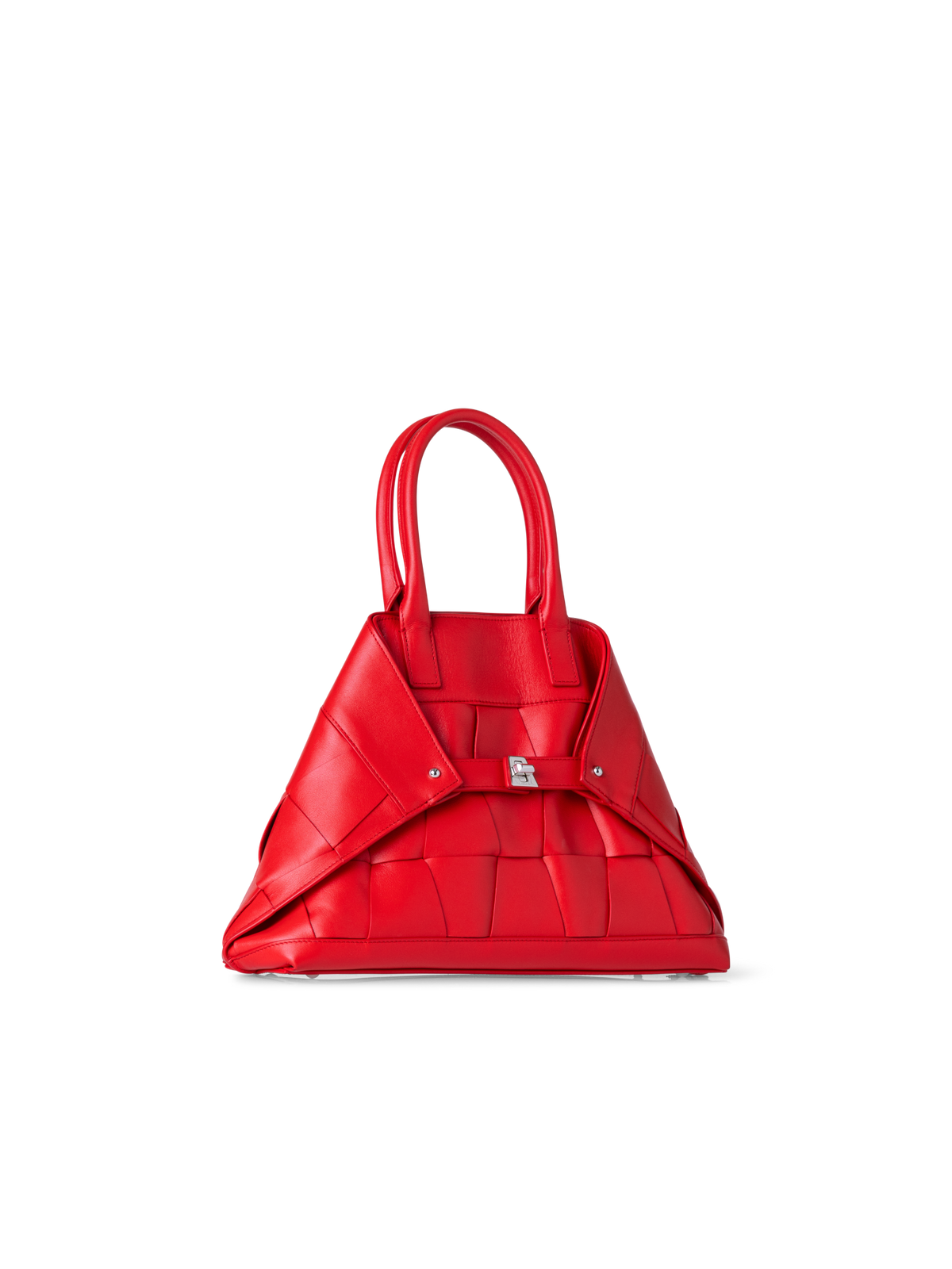 Designer Ai Small Top Handle Tote - red