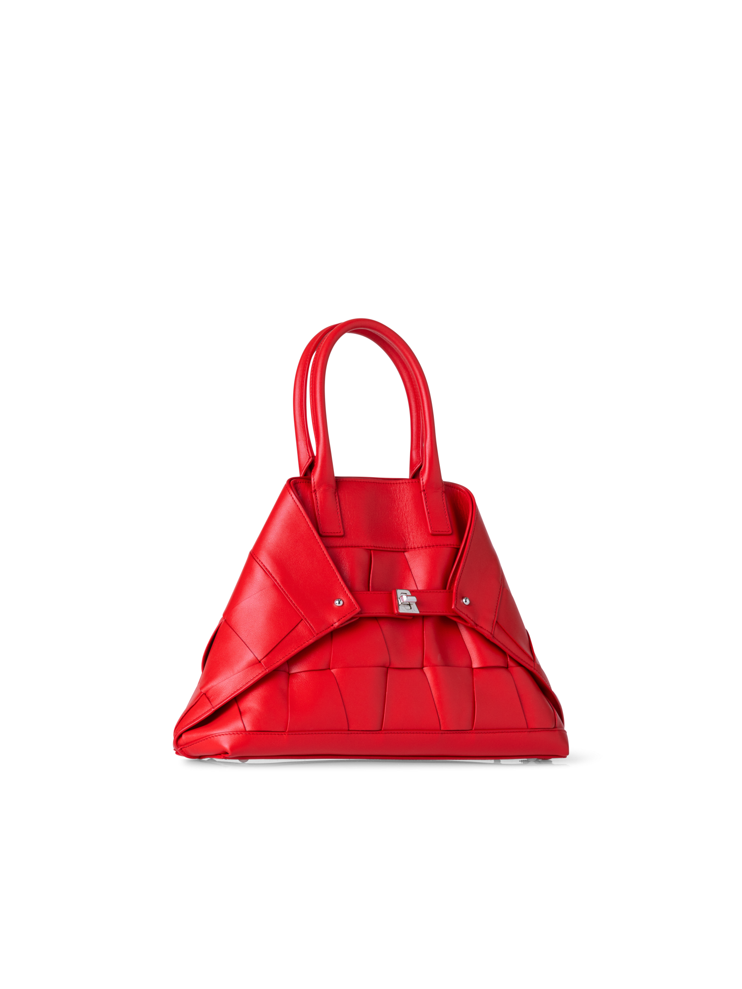 Designer Ai Small Top Handle Tote - red