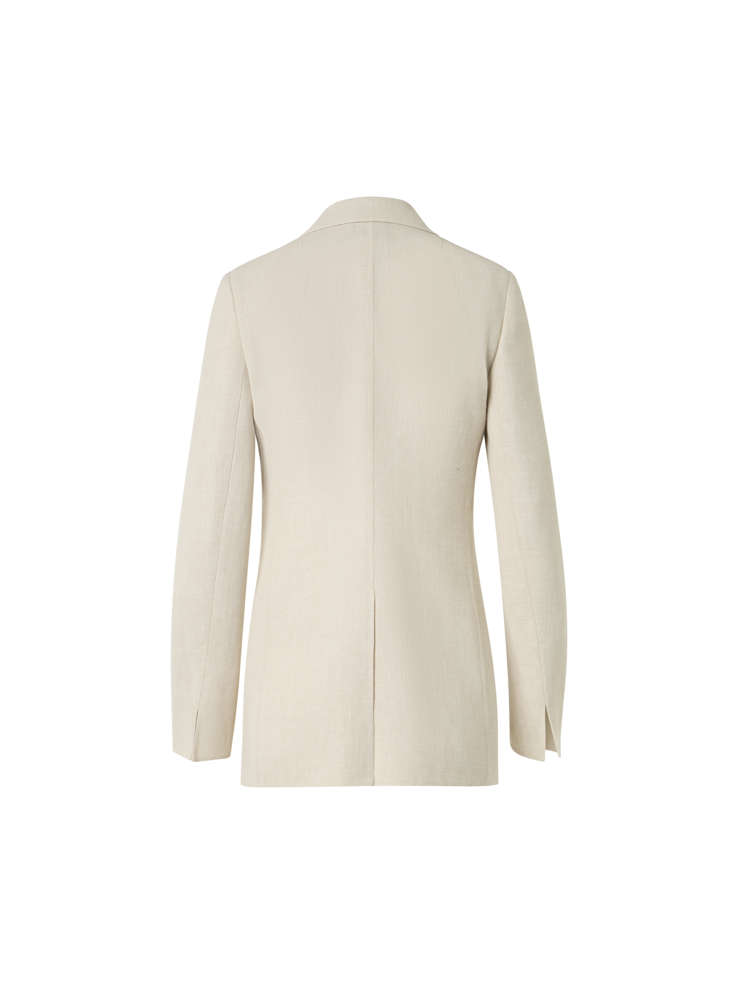 Designer Pekka Long Jacket in Linen Wool Double-Face - neutral - beige