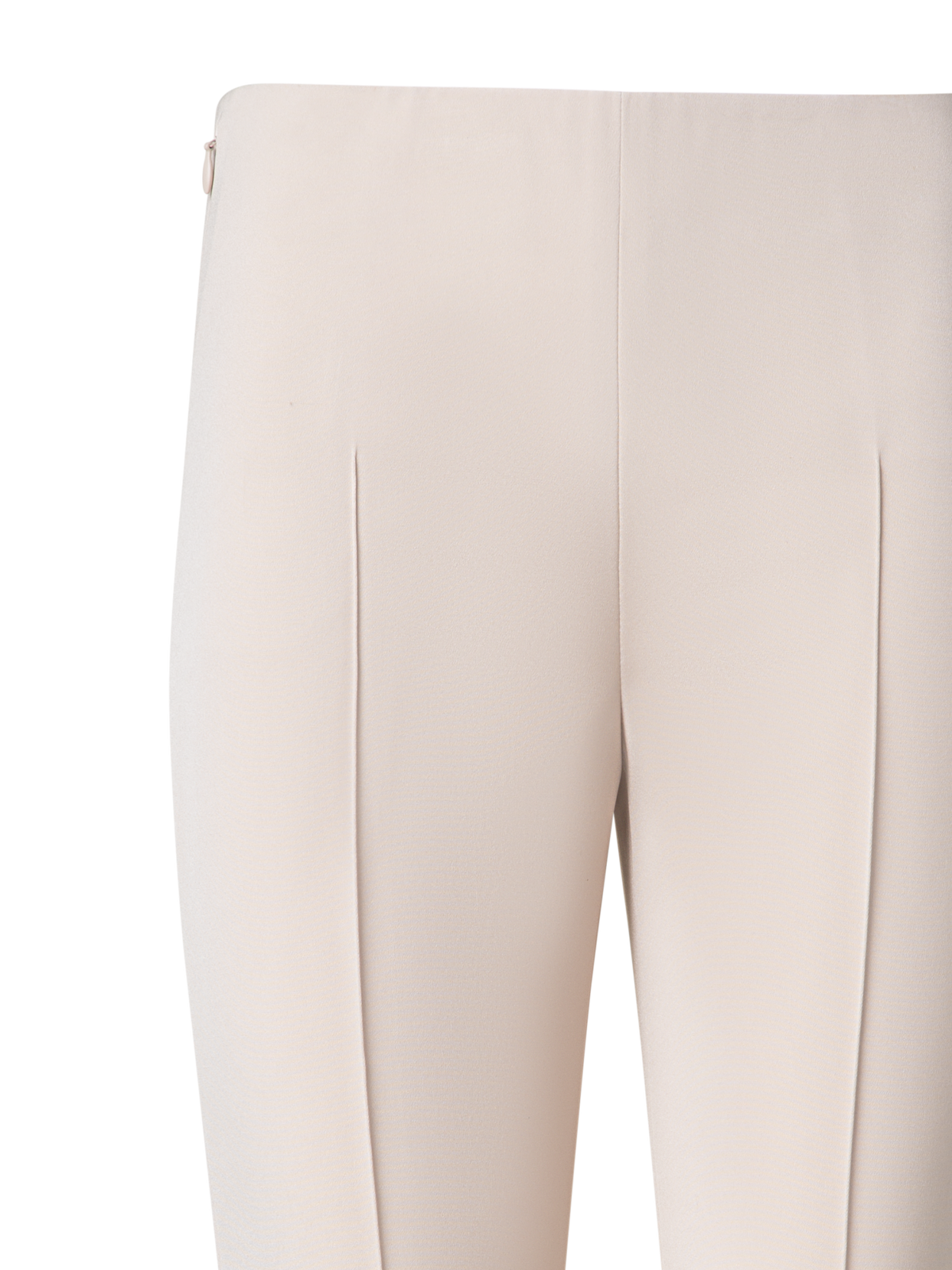 Designer Slim Silk Stretch Pants - neutral - pastel - beige