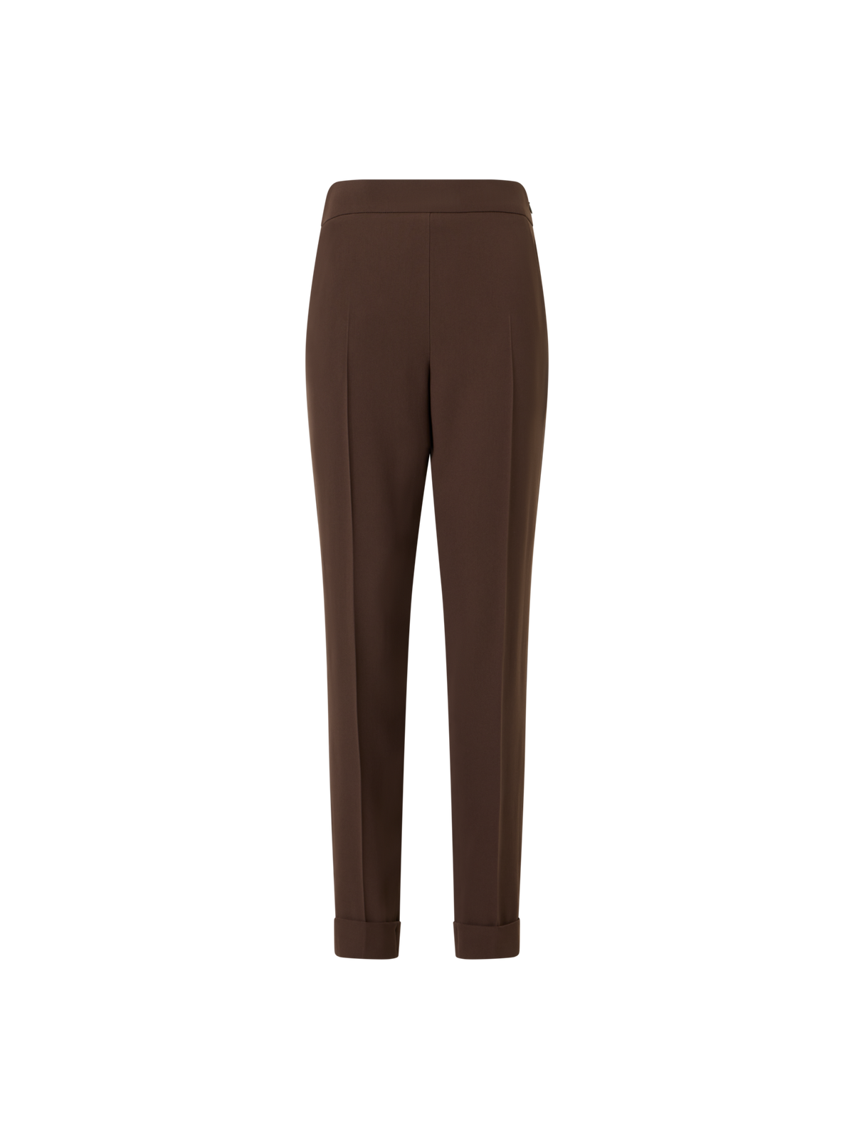 Designer Tapered Ankle Length Pants with Elastic Waist - brown