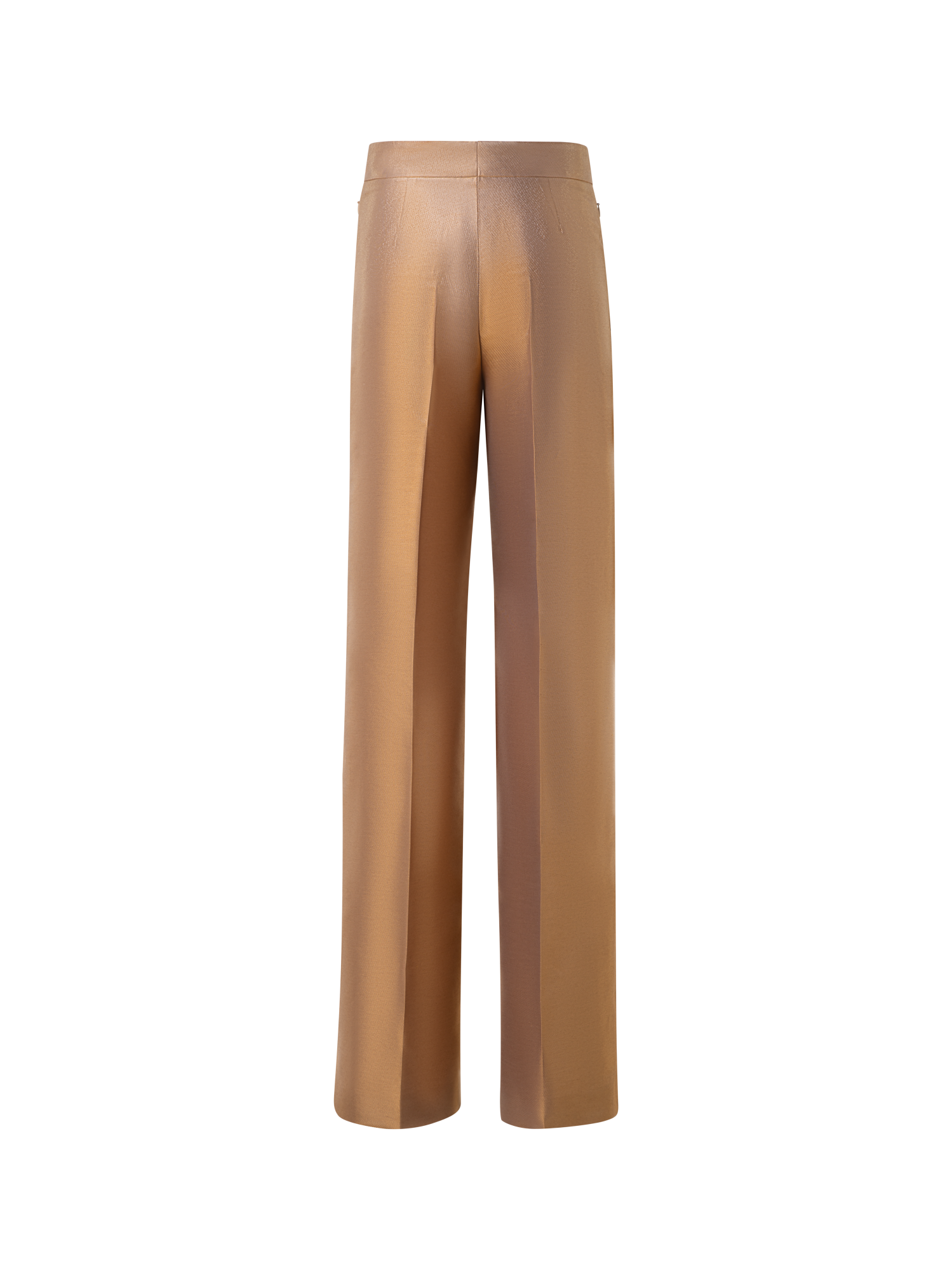Designer Wide Cotton and Golden Lurex Pants - gold