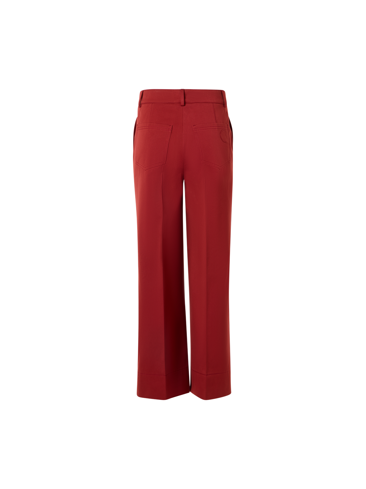 Designer Chiara Wide-Leg Pants in Cotton Gabardine - red