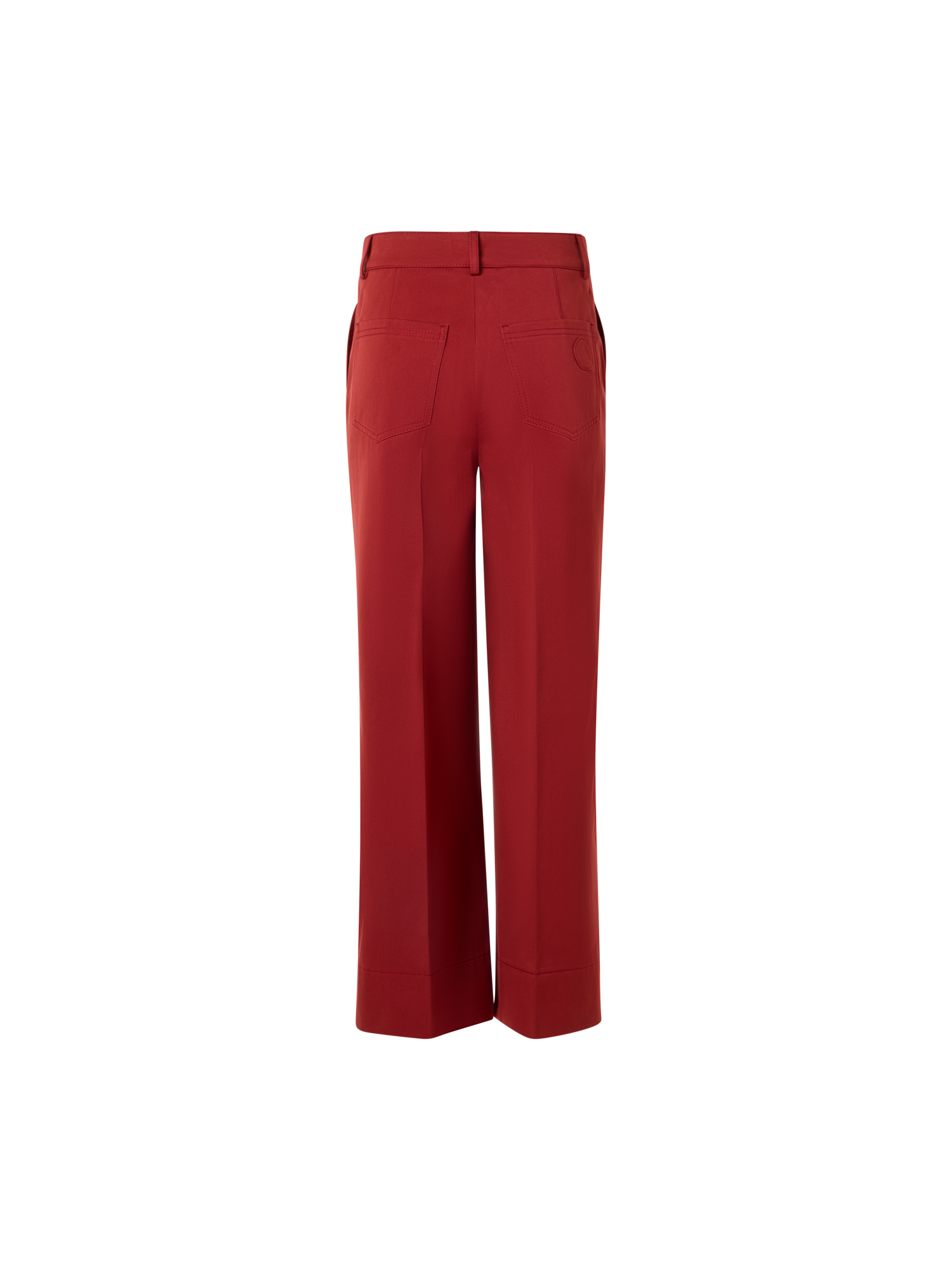Designer Chiara Wide-Leg Pants in Cotton Gabardine - red