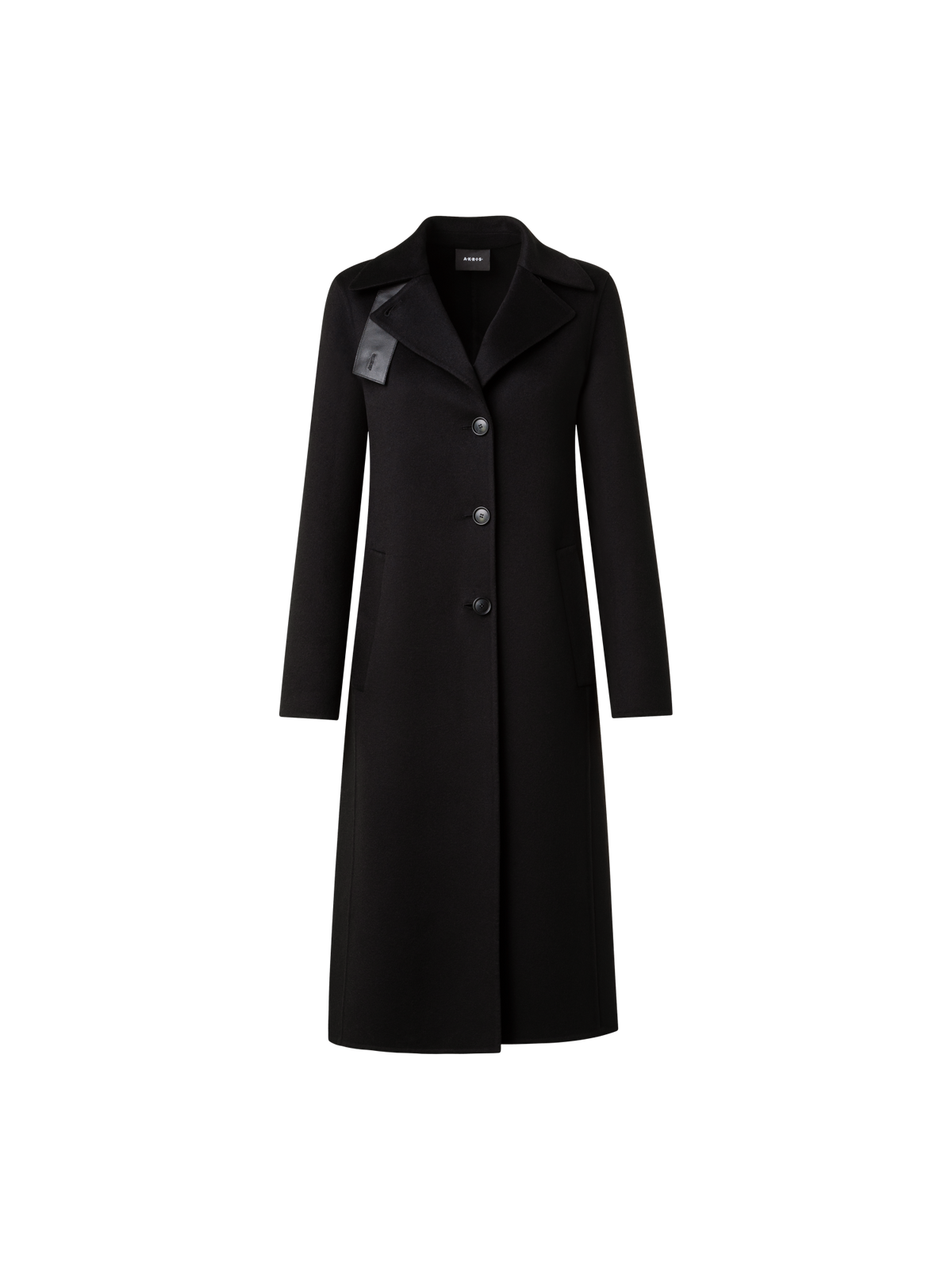 Designer Cashmere Double-Face Blazer Coat - black