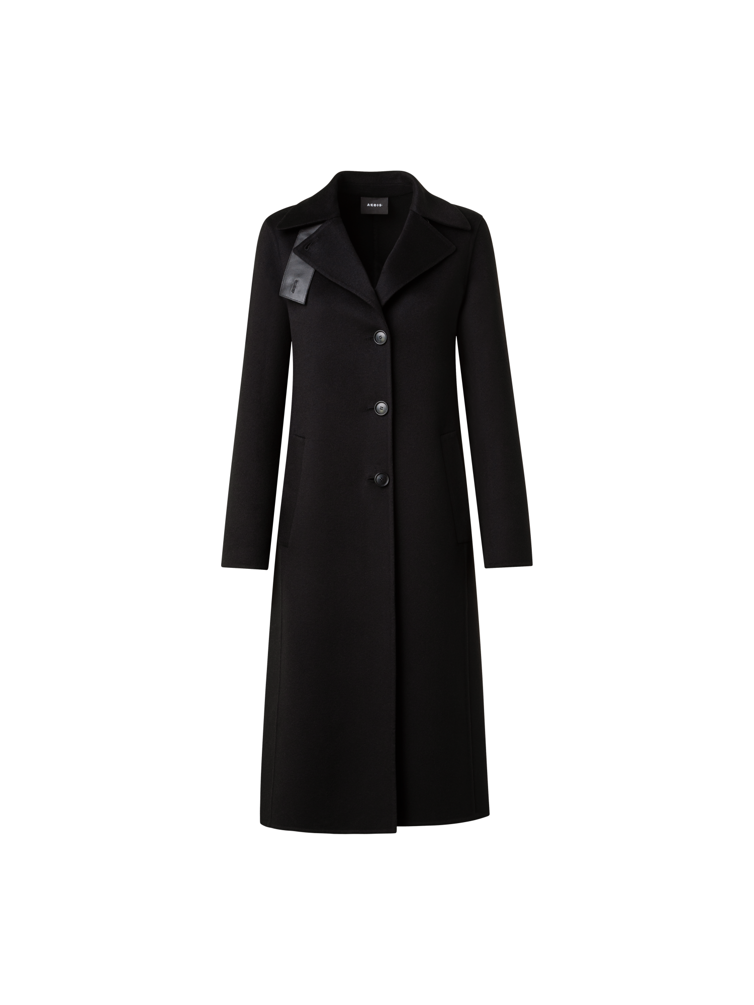 Designer Cashmere Double-Face Blazer Coat - black