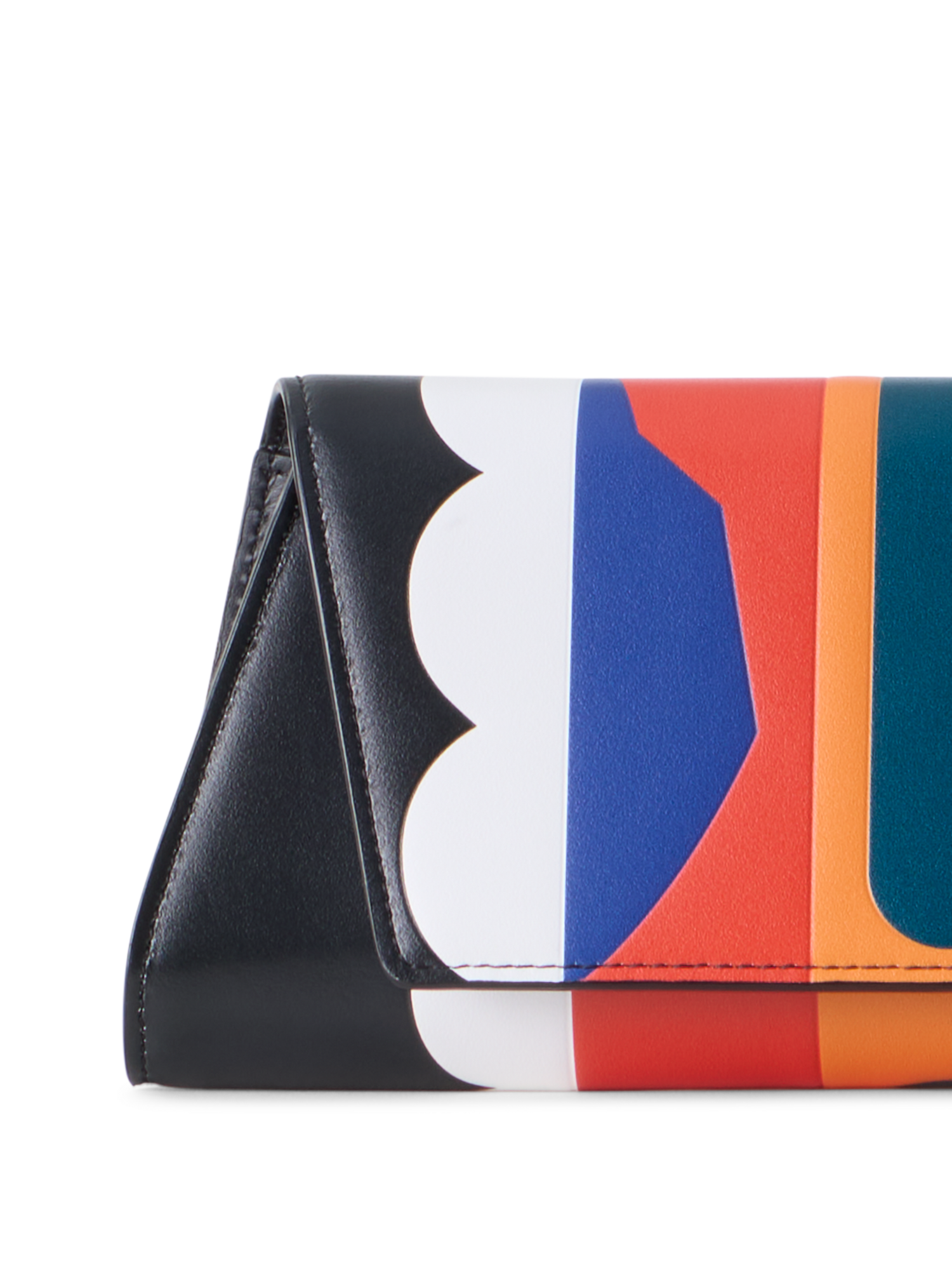 Designer Anouk Small Trapezoid Clutch - multicolor