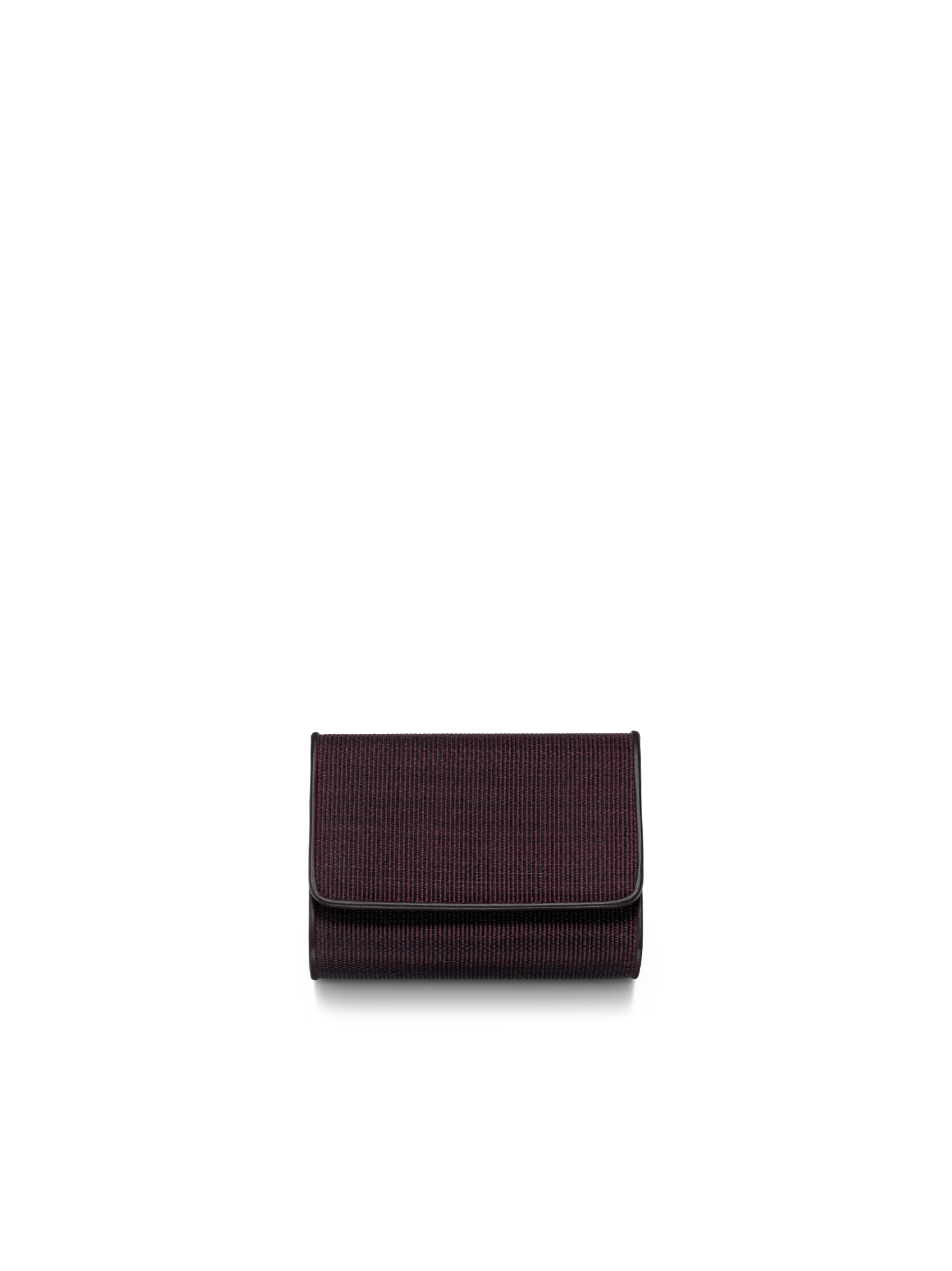 Designer Tri-Fold Wallet in Horsehair Fabric - purple