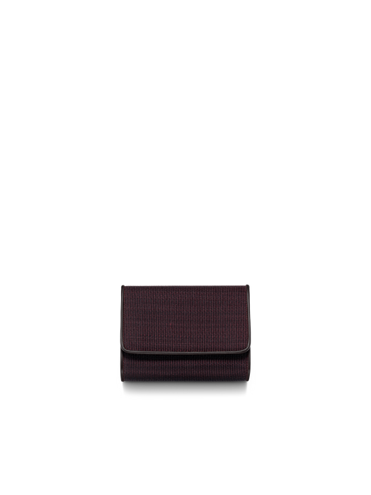 Designer Tri-Fold Wallet in Horsehair Fabric - purple
