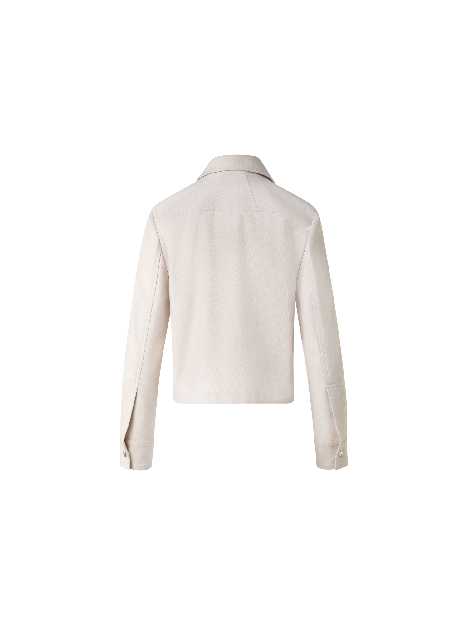 Designer Cropped Jacket in Cotton Denim - neutral - pastel - beige