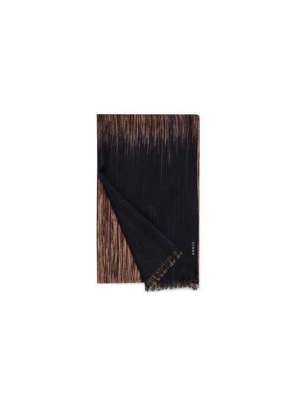 Designer Cashmere Scarf in Oro Lienzo Print - black