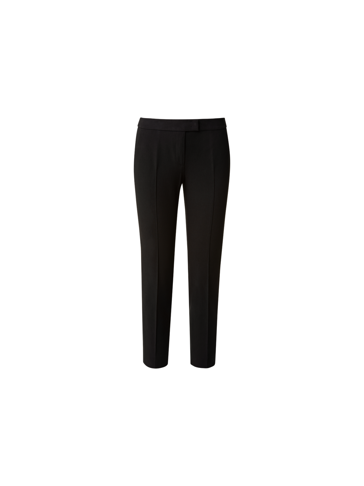 Designer Cropped Slim Pants in Cotton - black