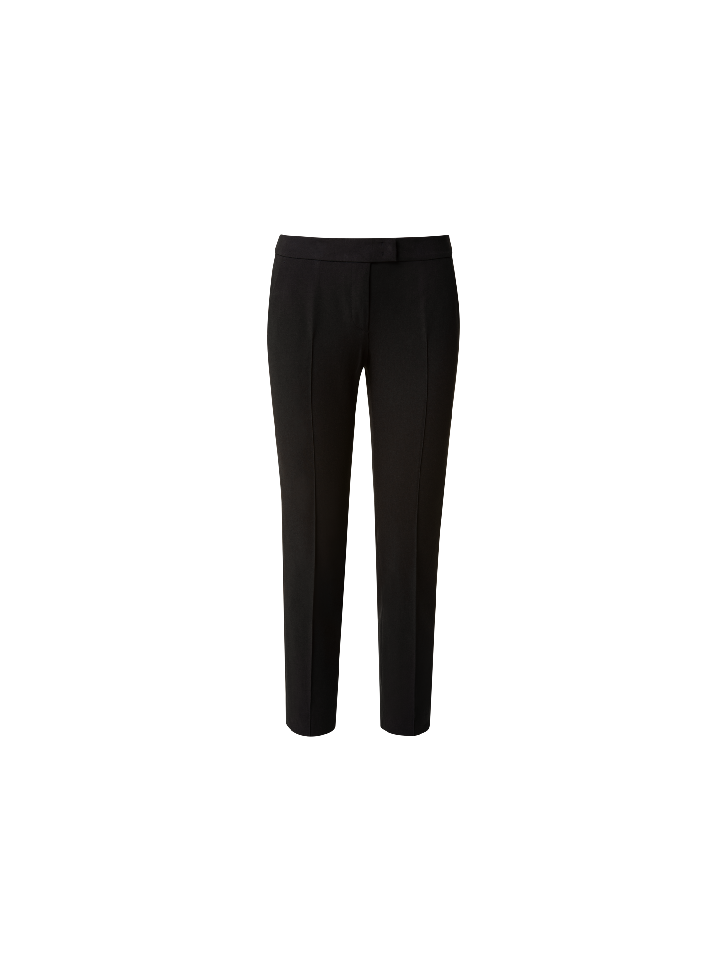 Designer Cropped Slim Pants in Cotton - black