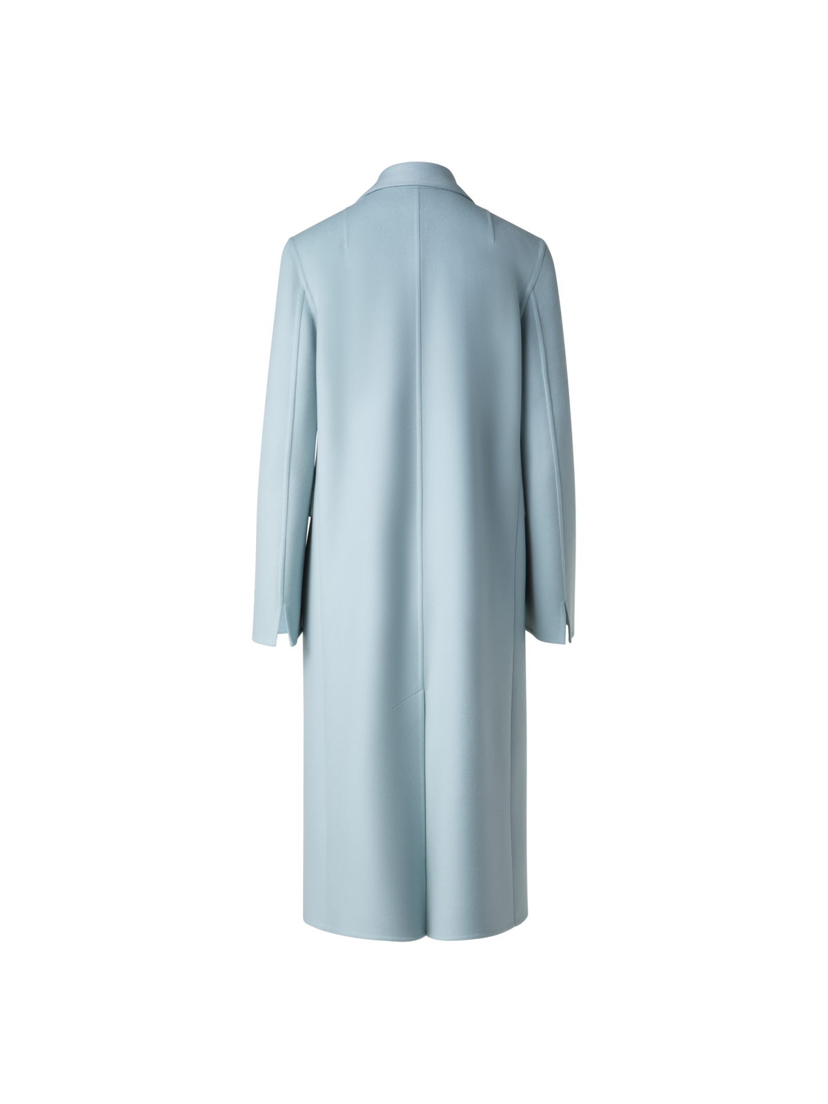 Designer Double Breasted Coat in Cashmere Double-Face - pastel - blue
