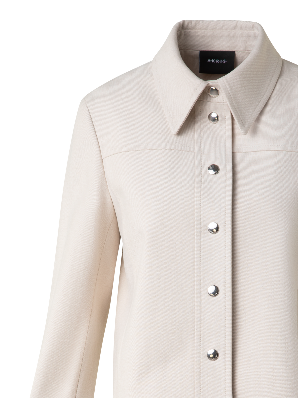 Designer Cropped Jacket in Cotton Denim - neutral - pastel - beige