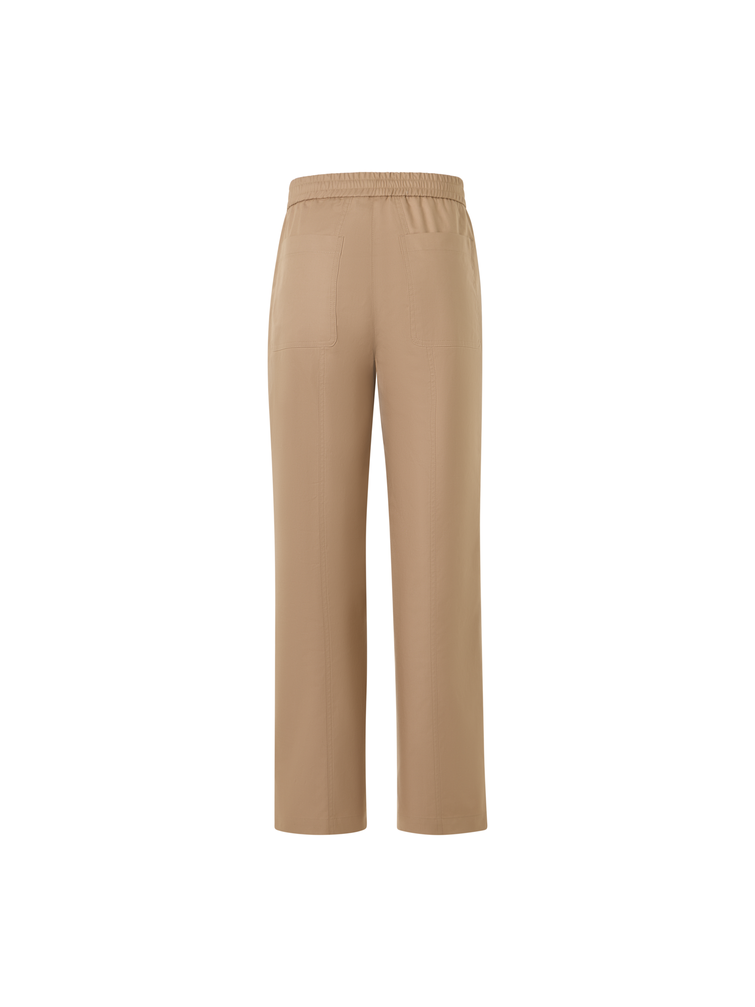 Designer Fritz Straight-Leg Pants in Cotton Gabardine - beige