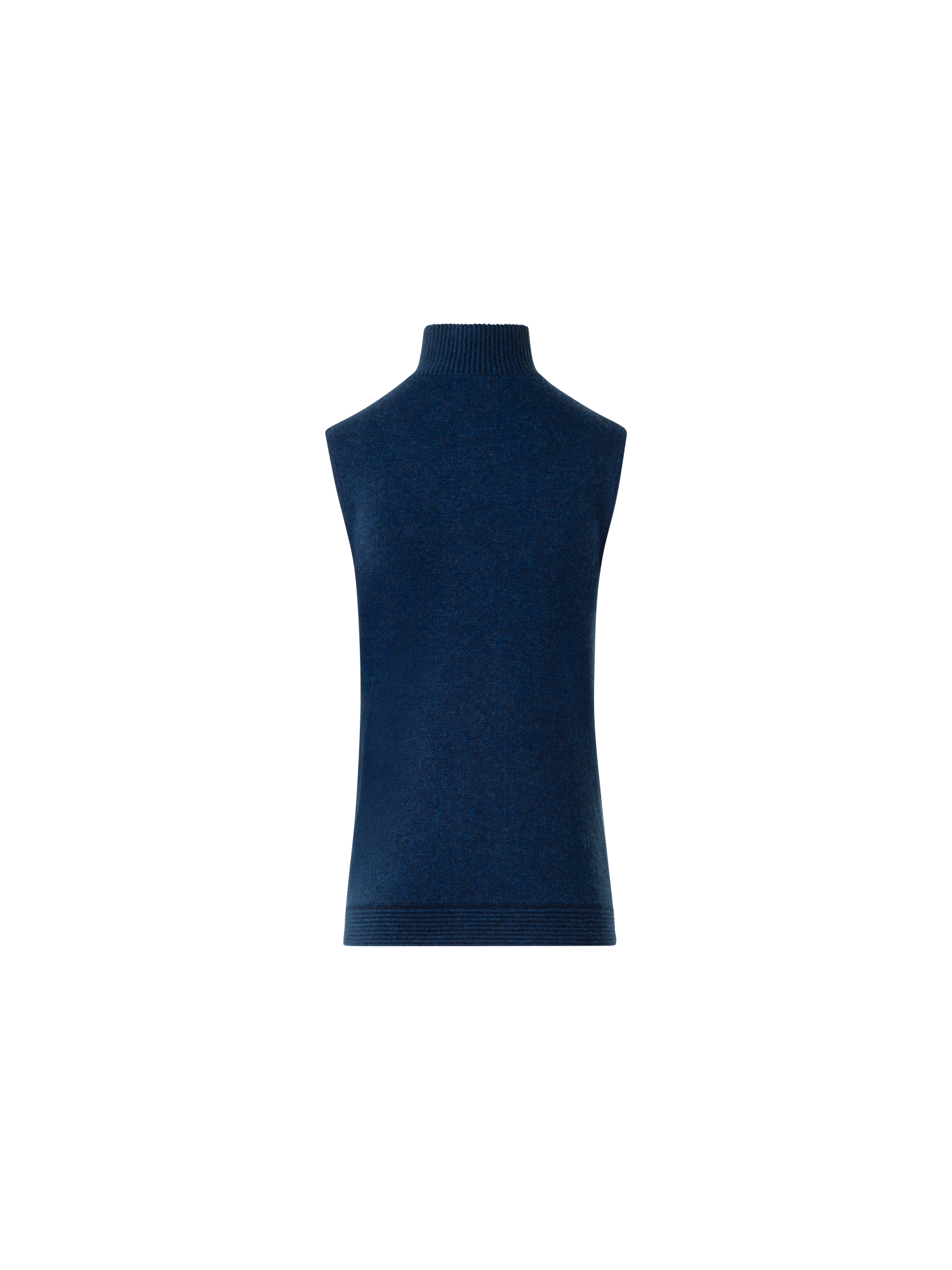 Designer Cashmere Knit Gilet with Front Rib Detail - neutral - navy - blue