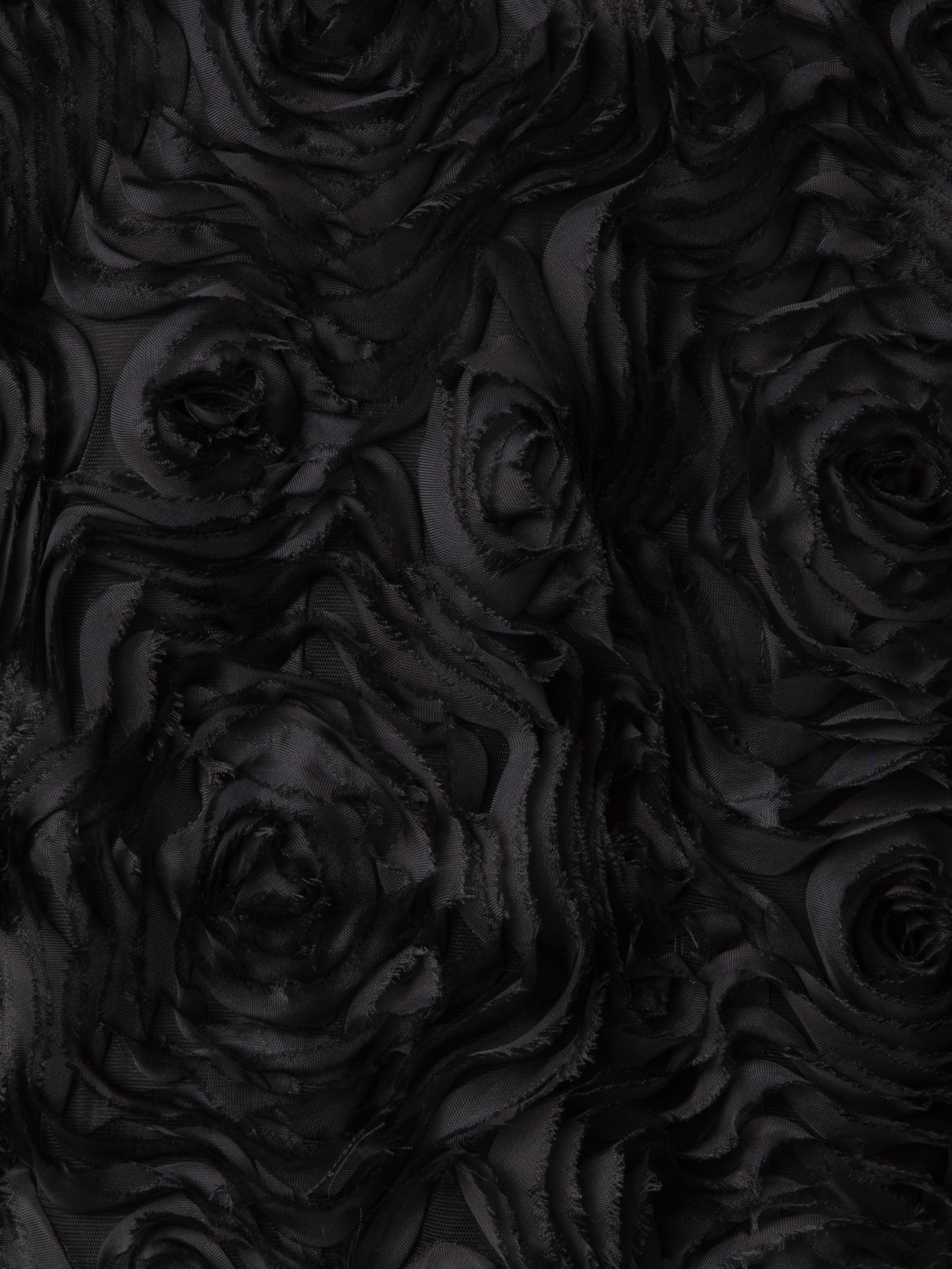 Designer Short Jacket with 3D Carnation Embroidery - black