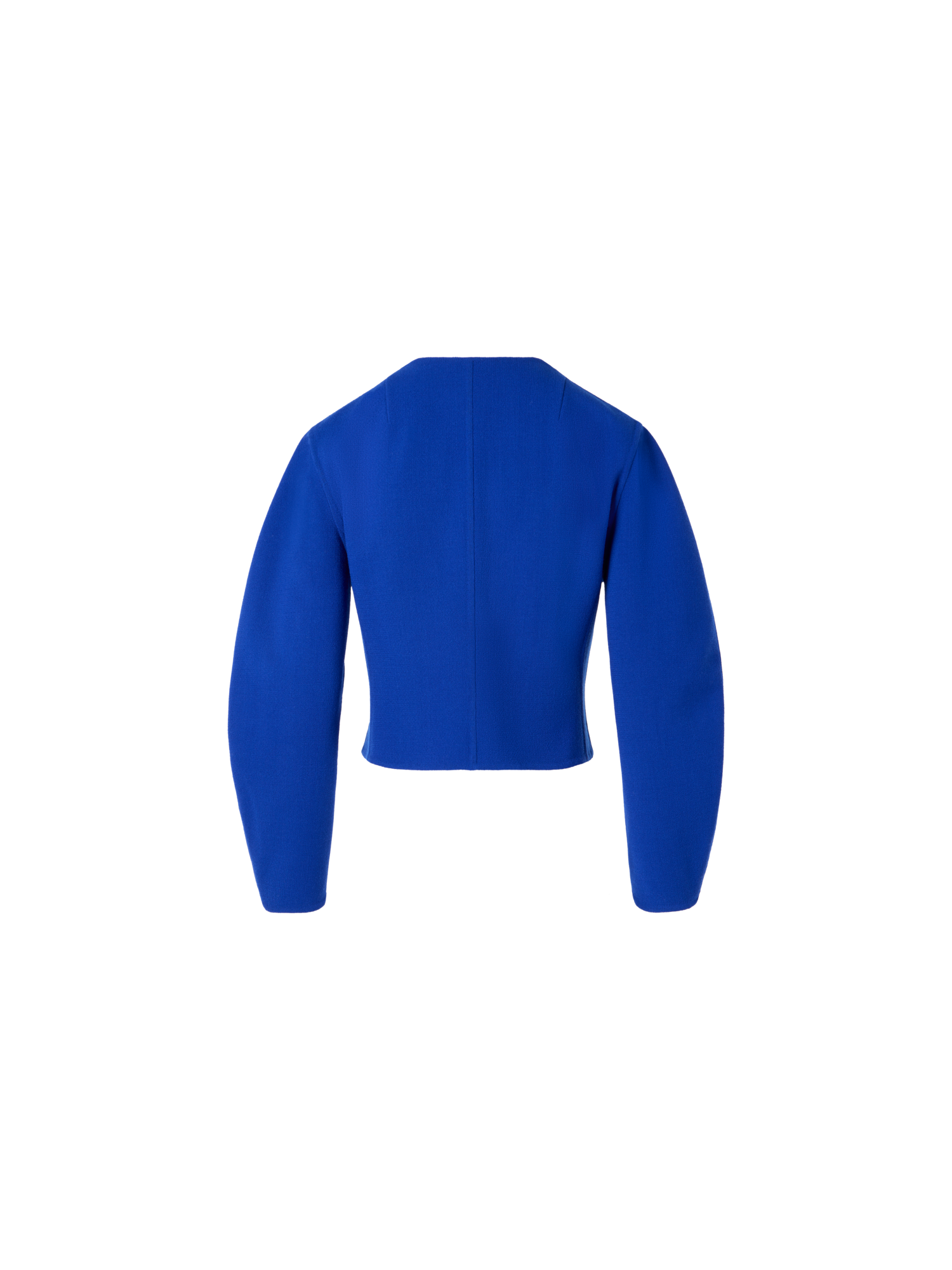 Designer Harriet Short Fitted Jacket in Wool Double-Face - blue