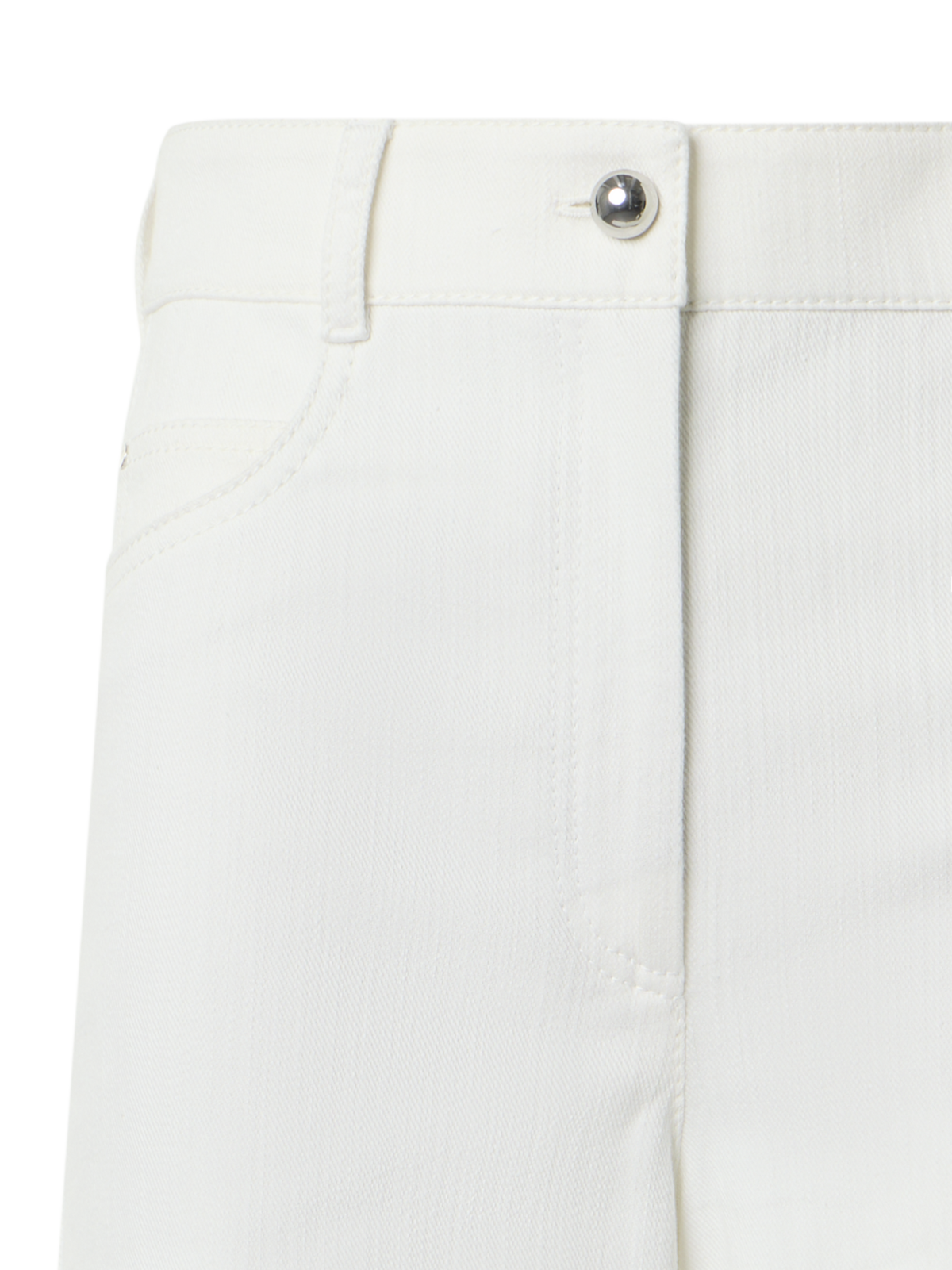 Designer Cooper Wide Leg Stretch Cotton Denim Pants - white