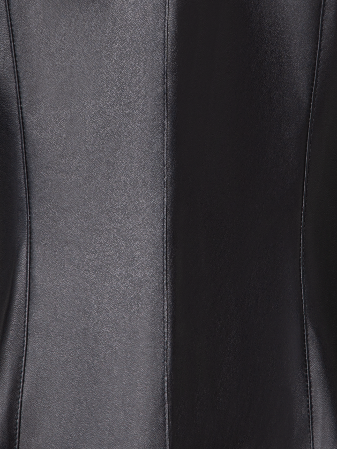 Designer Fitted Leather Blouse - black
