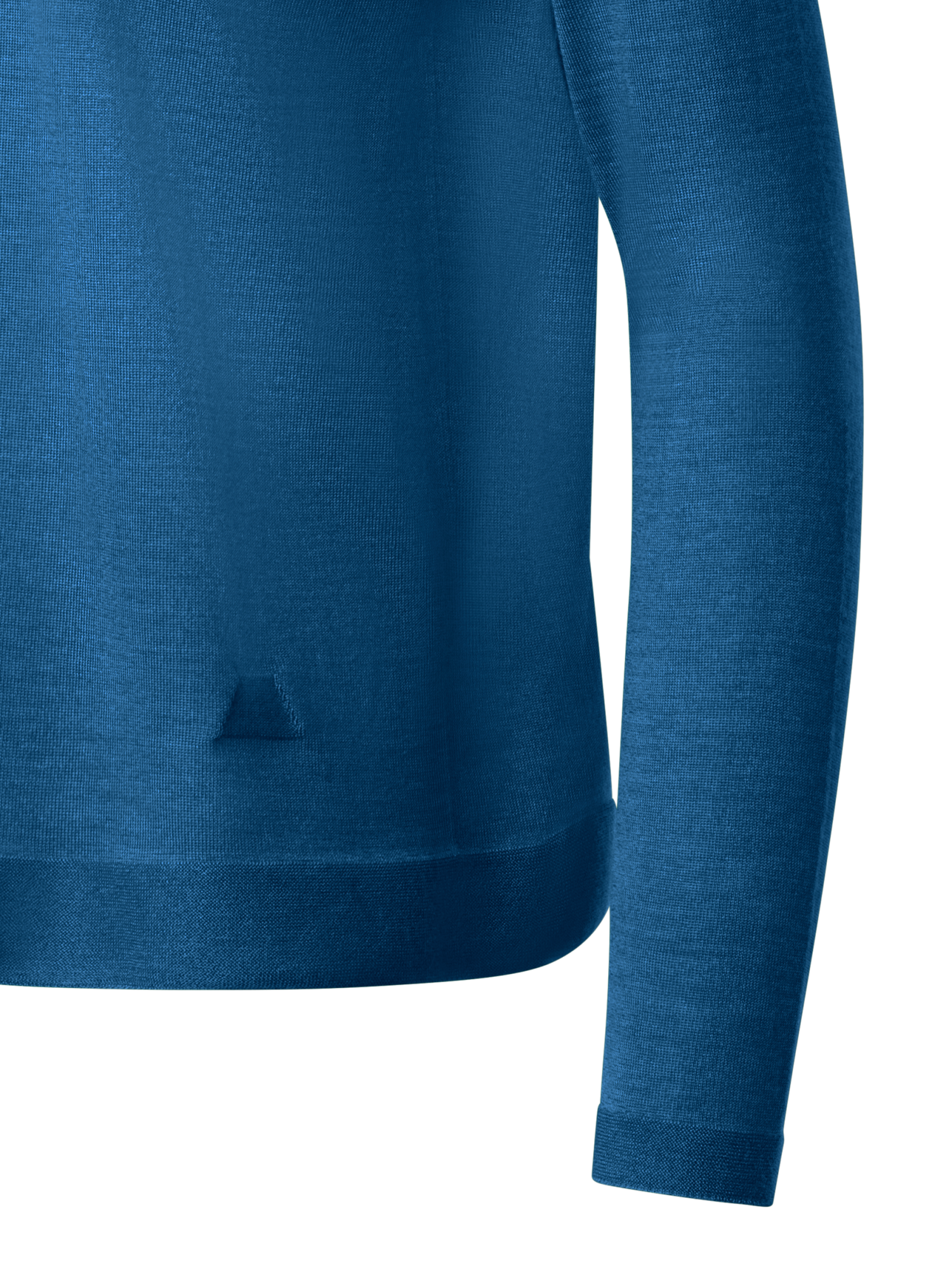 Designer Seamless Cashmere Silk Knit V-Neck Sweater - blue