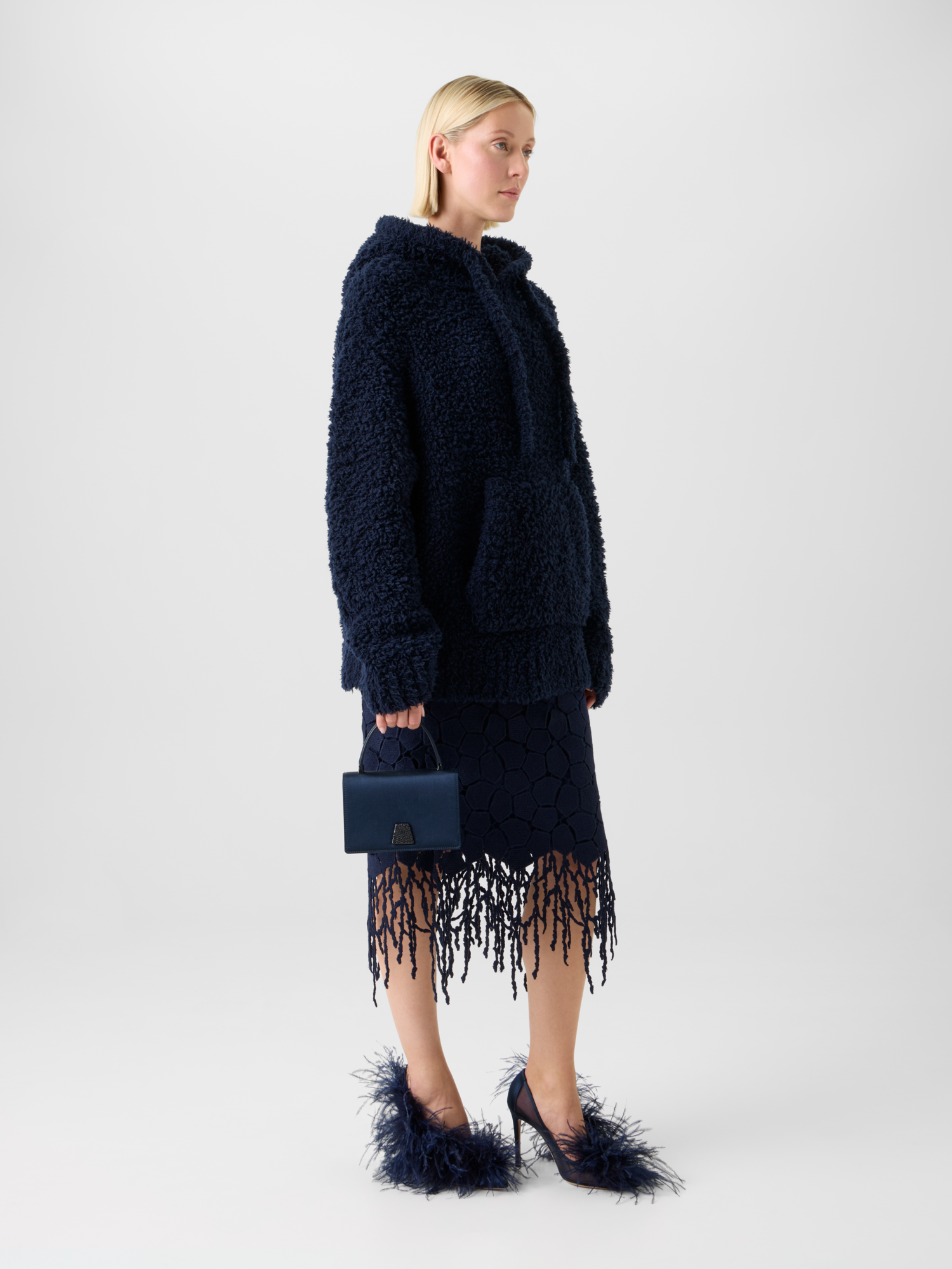 Designer Alice Mini Top Handle Bag - navy 