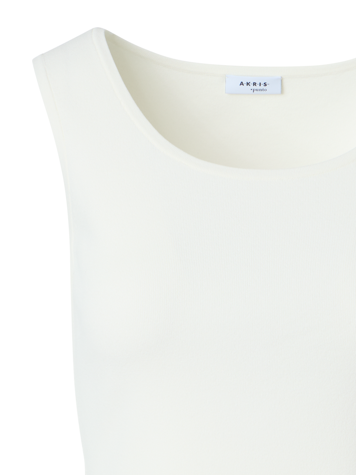 Designer Fitted Viscose Blend Knit Tank Top - white