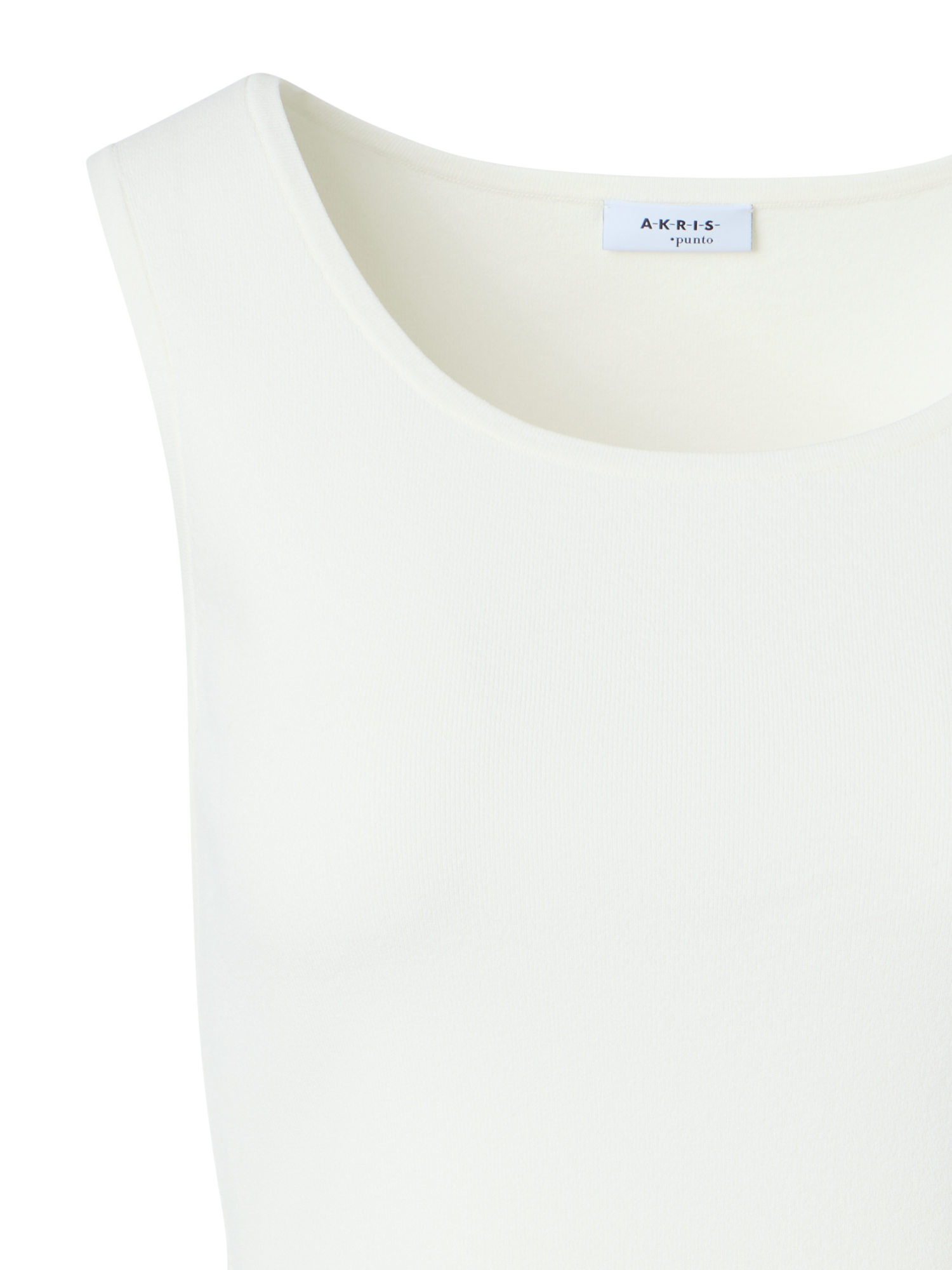 Designer Fitted Viscose Blend Knit Tank Top - white