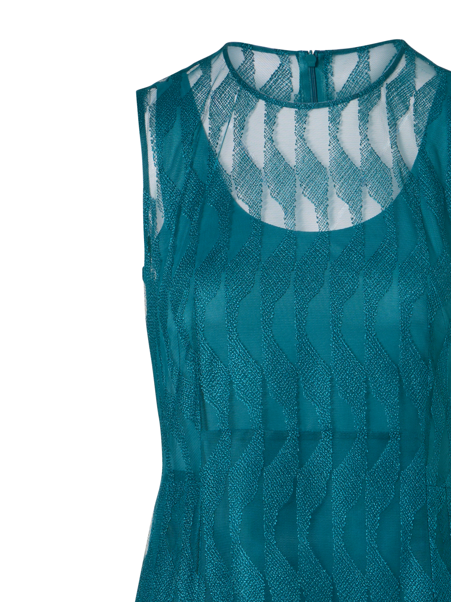 Designer Sleeveless High Plains Midi Dress - green