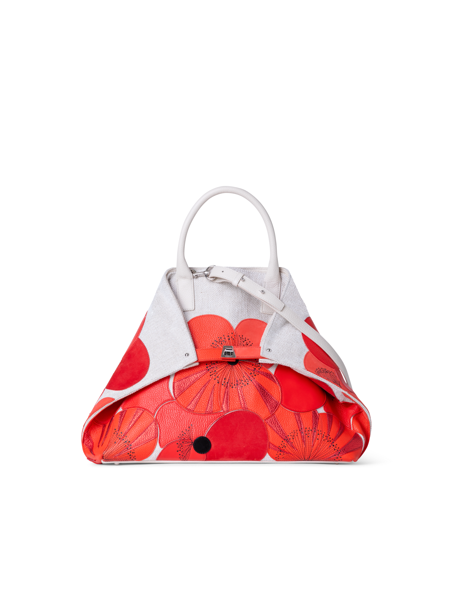 Designer Ai Medium Top Handle Tote - multicolor - red