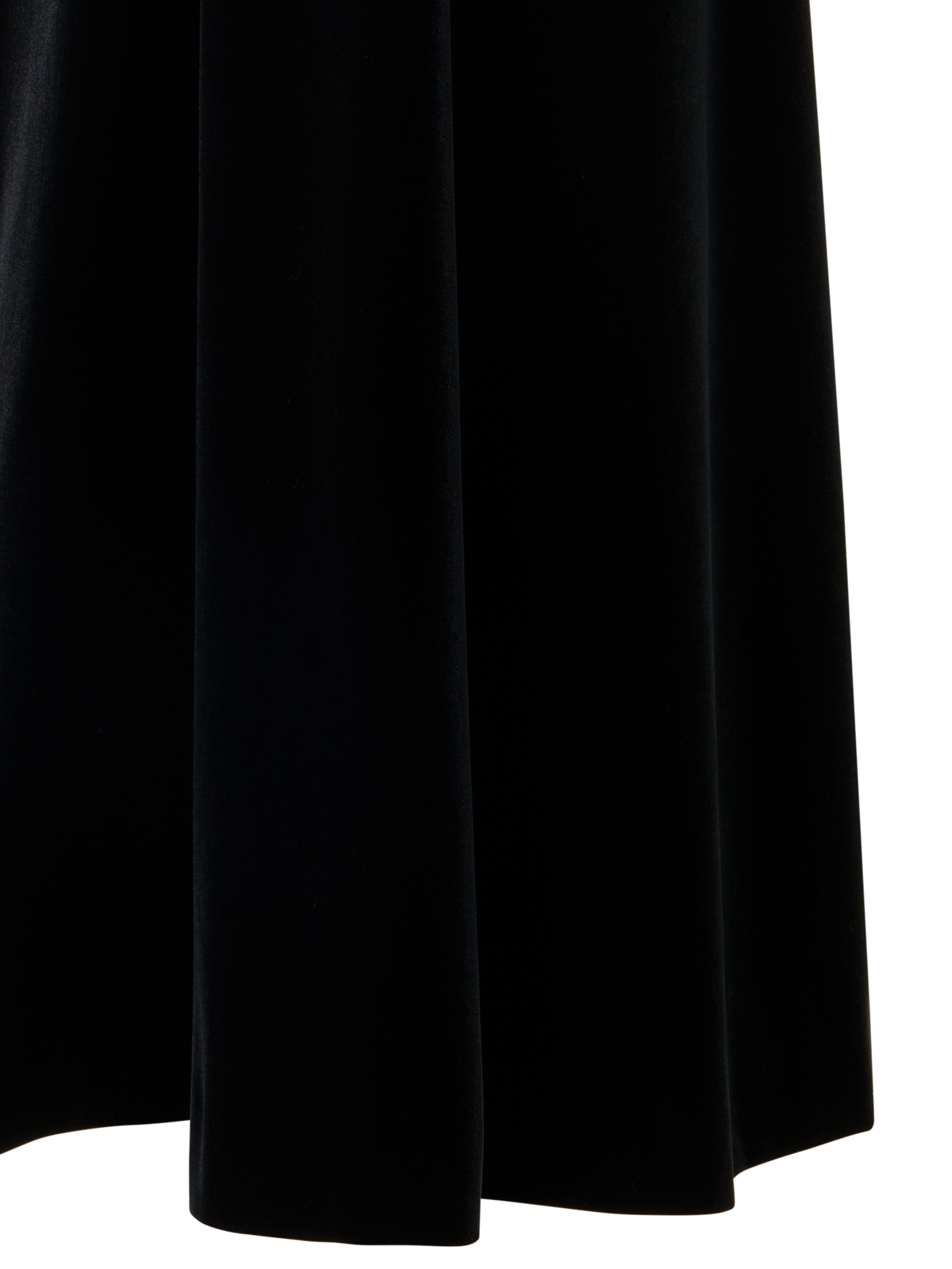 Designer Velvet Midi Dress with Satin Lapel - black