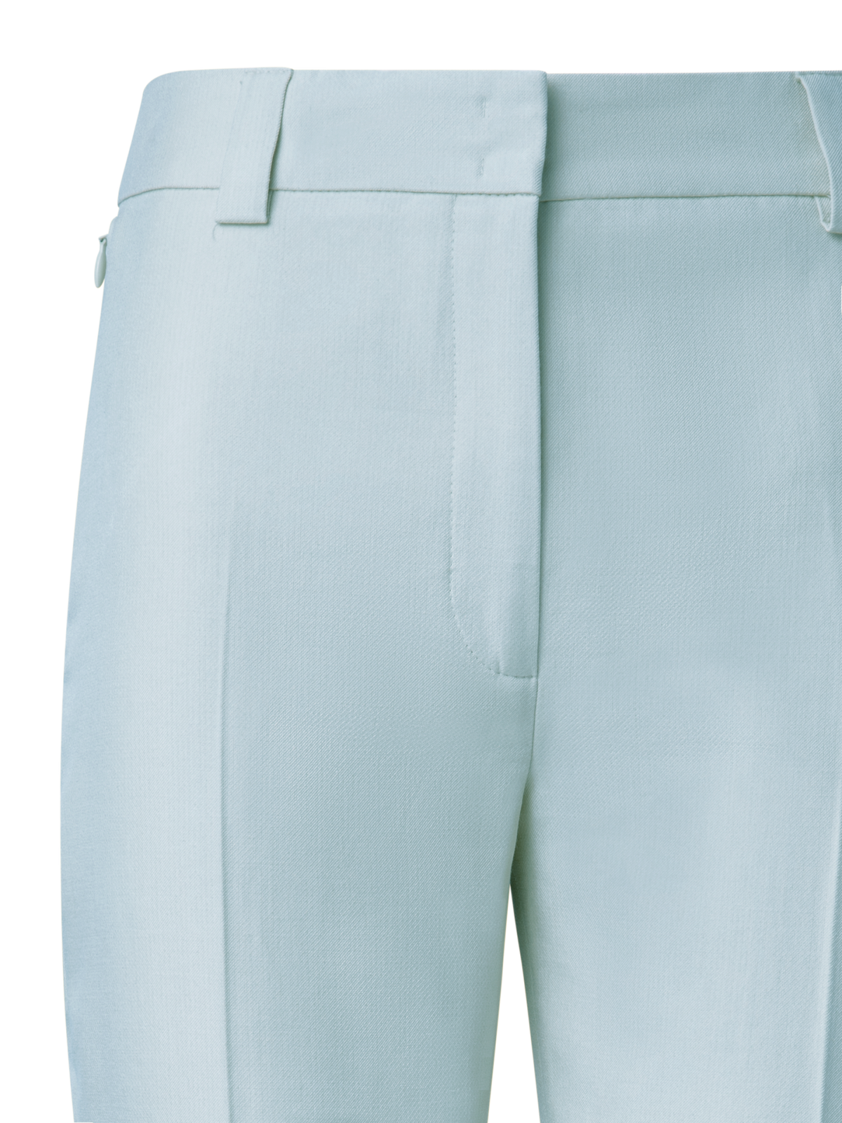 Designer Cropped Tapered Cotton Silk Double-Face Pants - yellow - pastel - blue