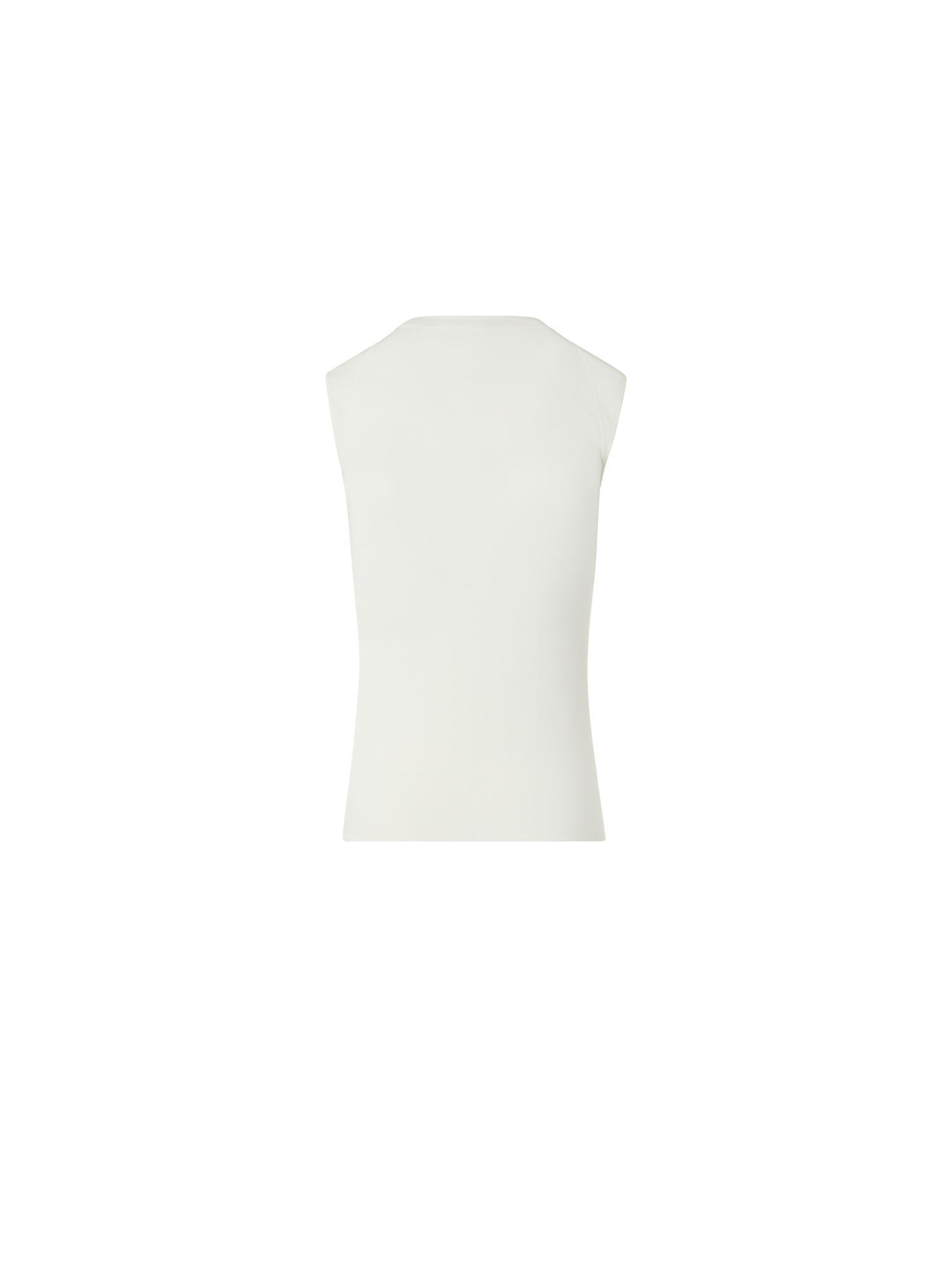 Designer Sleeveless Knit Top in Silk Stretch - ecru