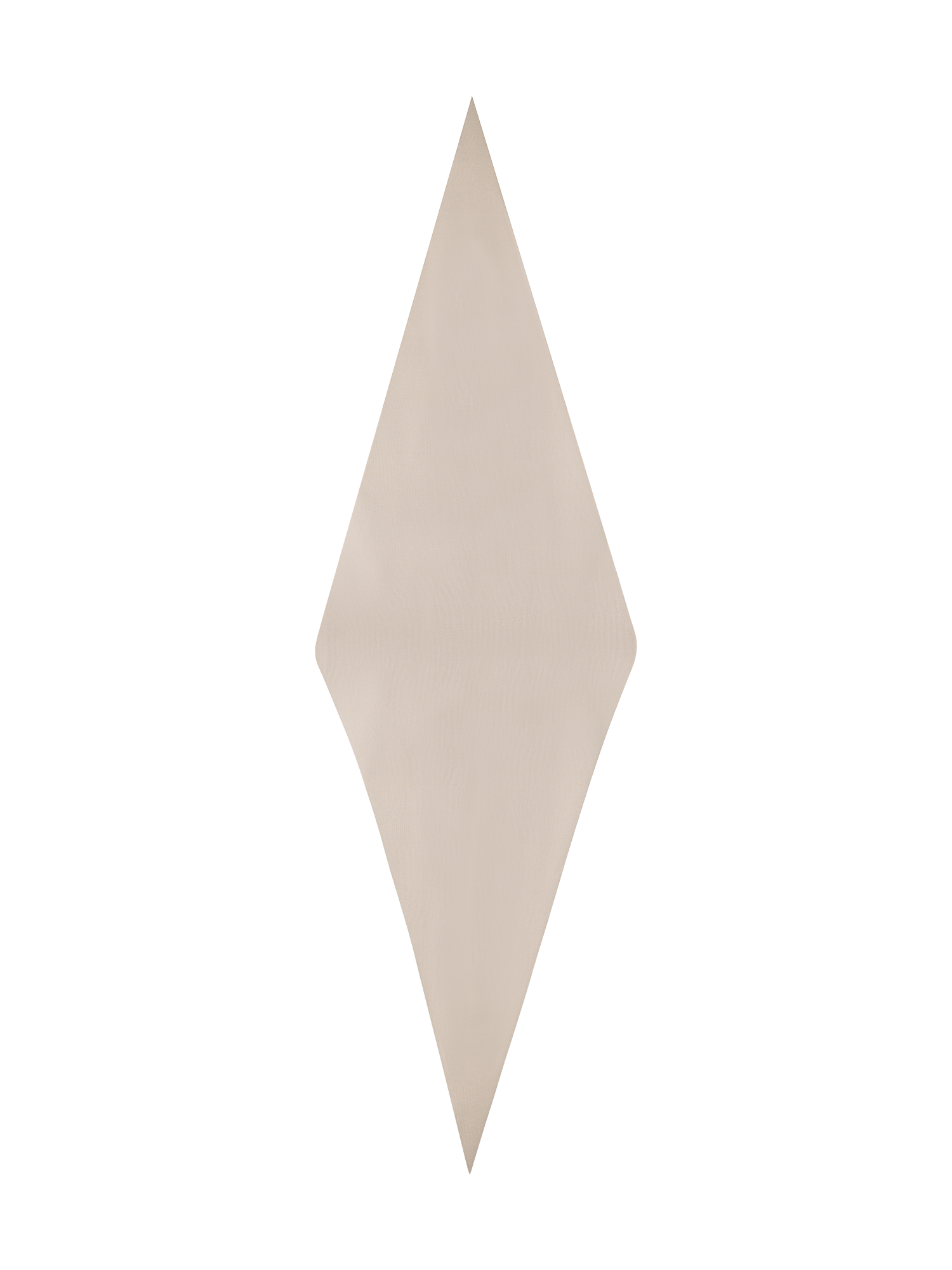 Designer Trapezoid Shaped Scarf from Cashmere Silk  - neutral - beige