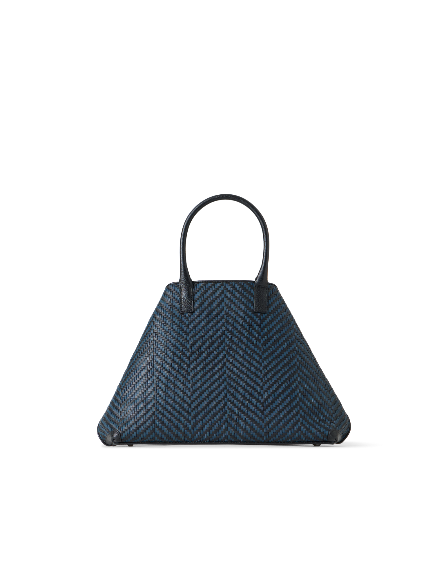 Designer Ai Small Top Handle Tote - neutral - navy - blue