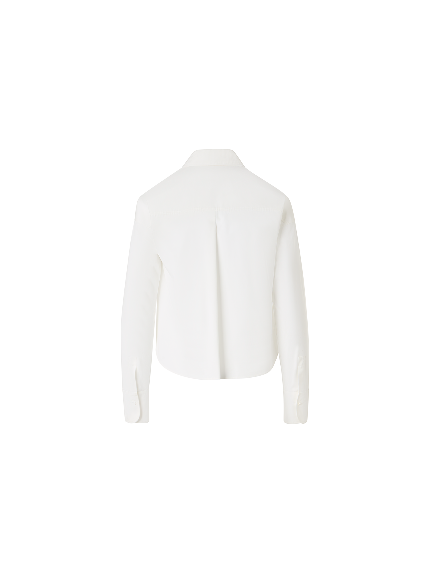 Designer Long-Sleeve Cotton Poplin ShirtBlouse in Cotton Poplin - ecru