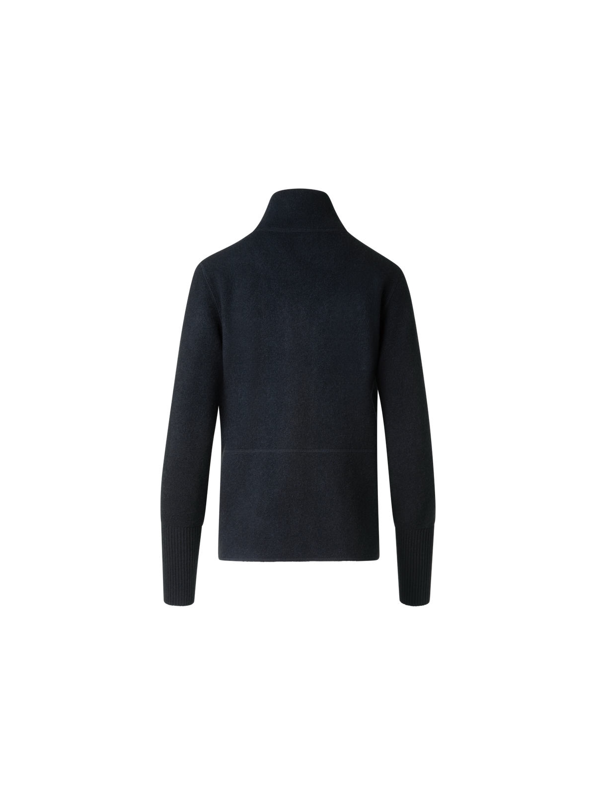 Designer Cardigan in Cashmere Pique Knit  - black