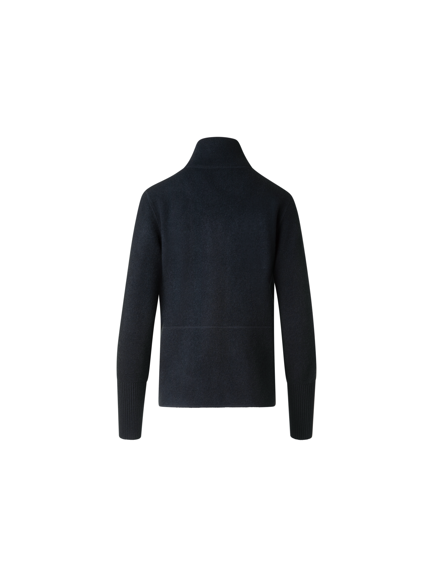 Designer Cardigan in Cashmere Pique Knit  - black