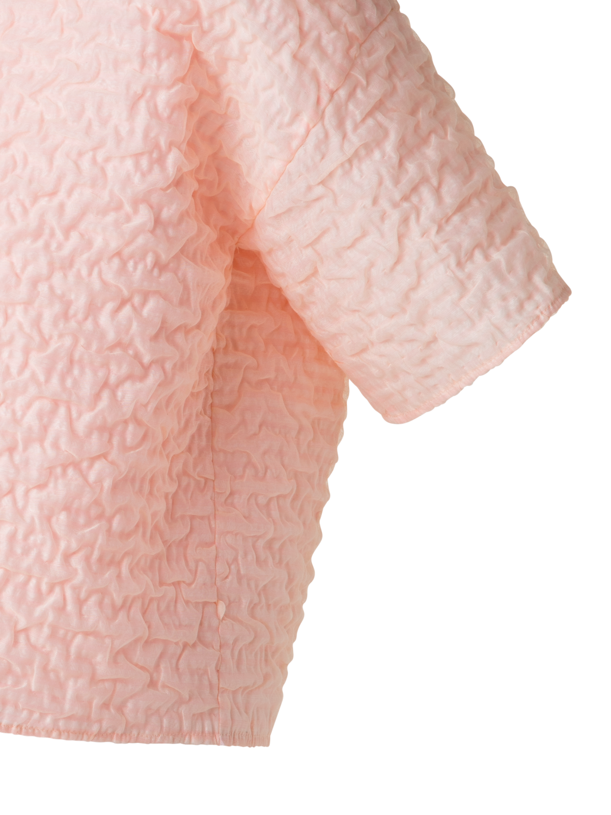 Designer Boxy Blouse in 3D Bubble Organza - pastel - pink