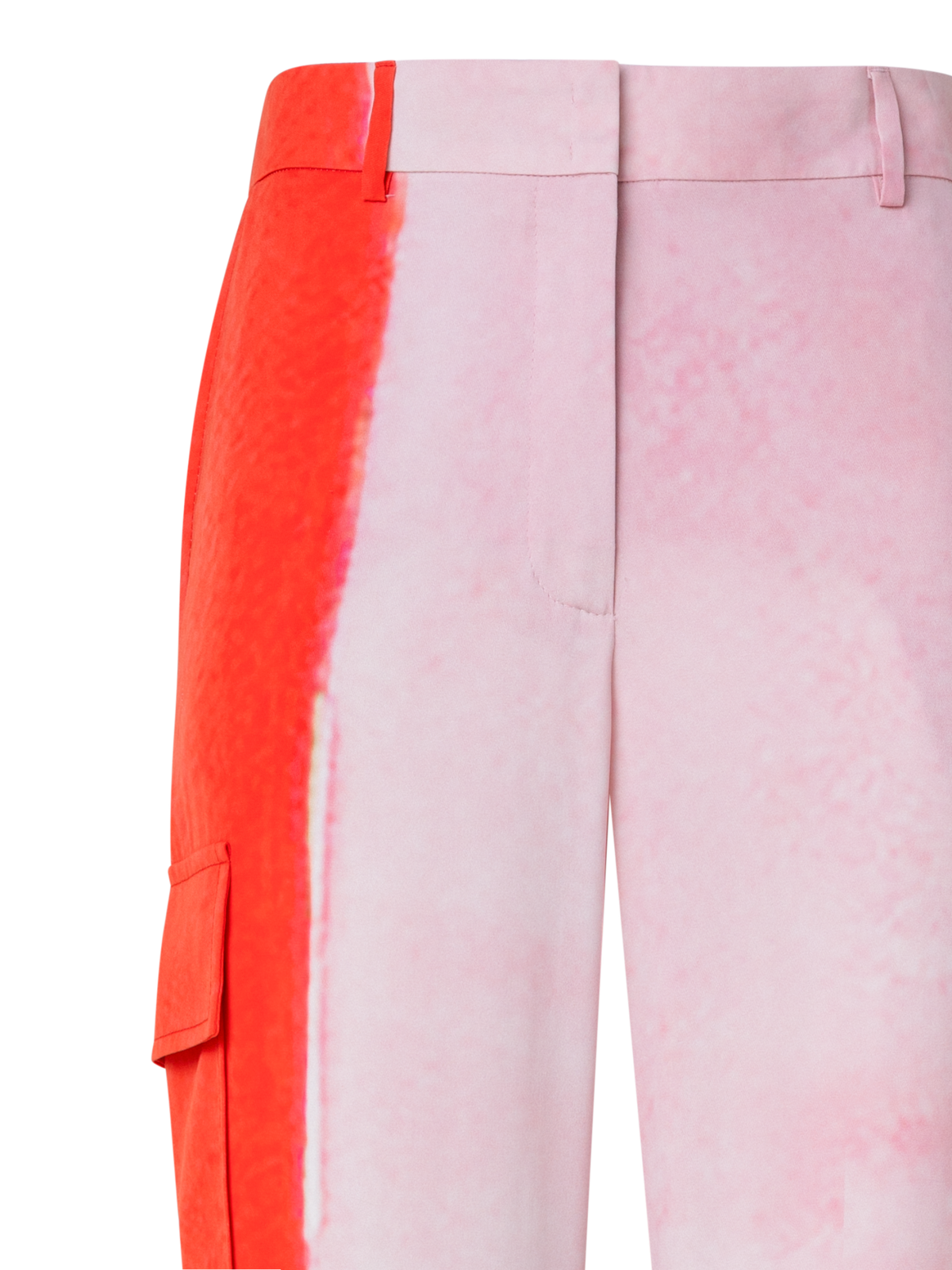 Designer Silk Cargo Pants with Spectra Print - multicolor