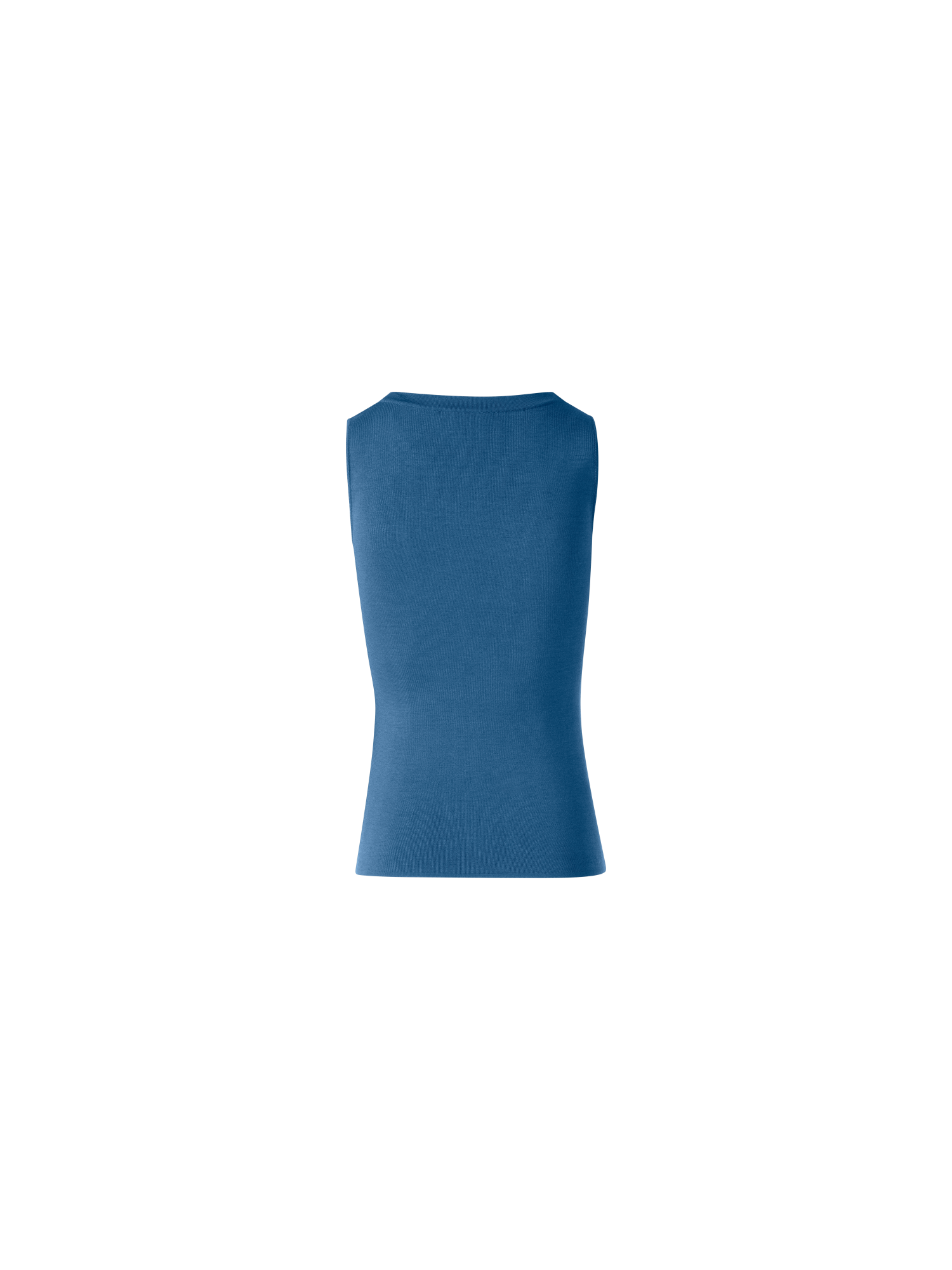 Designer Knit Tank Top in Silk Stretch - blue