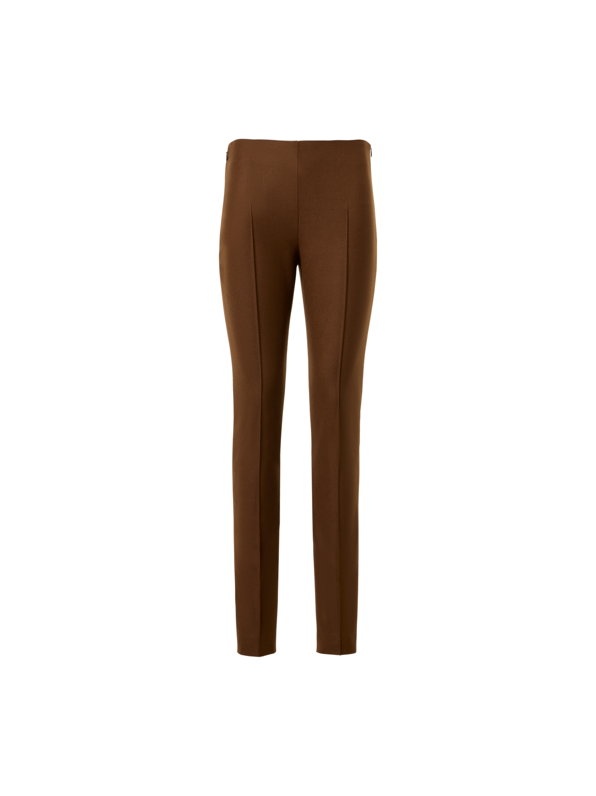 Designer Slim Wool Stretch Flannel Pants - brown