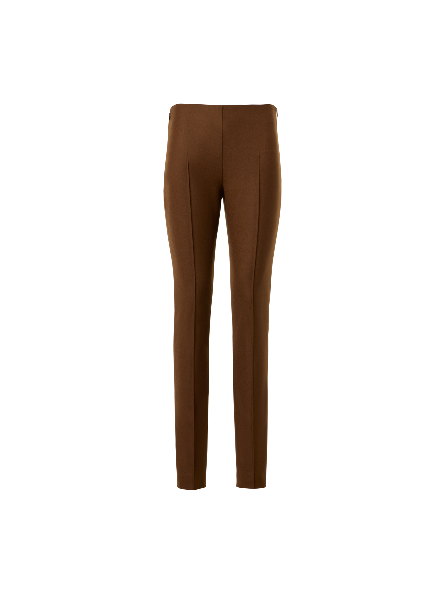 Designer Slim Wool Stretch Flannel Pants - brown