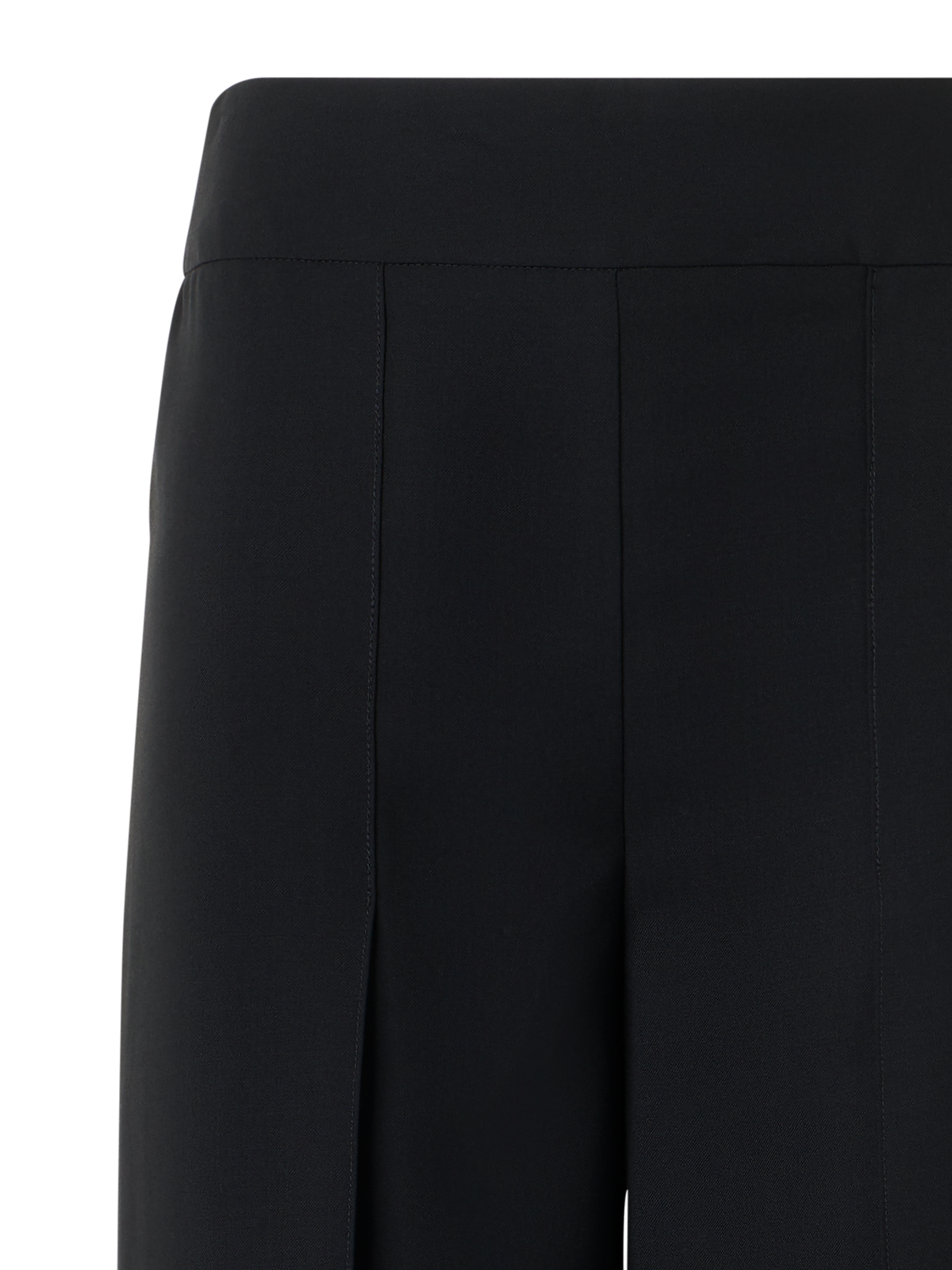 Designer Fellia Fluid Wide Slit Pants - black