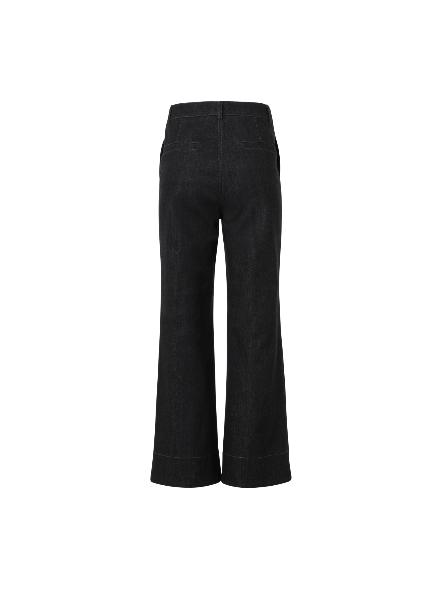 Designer Bootcut Cotton Denim Pants - black