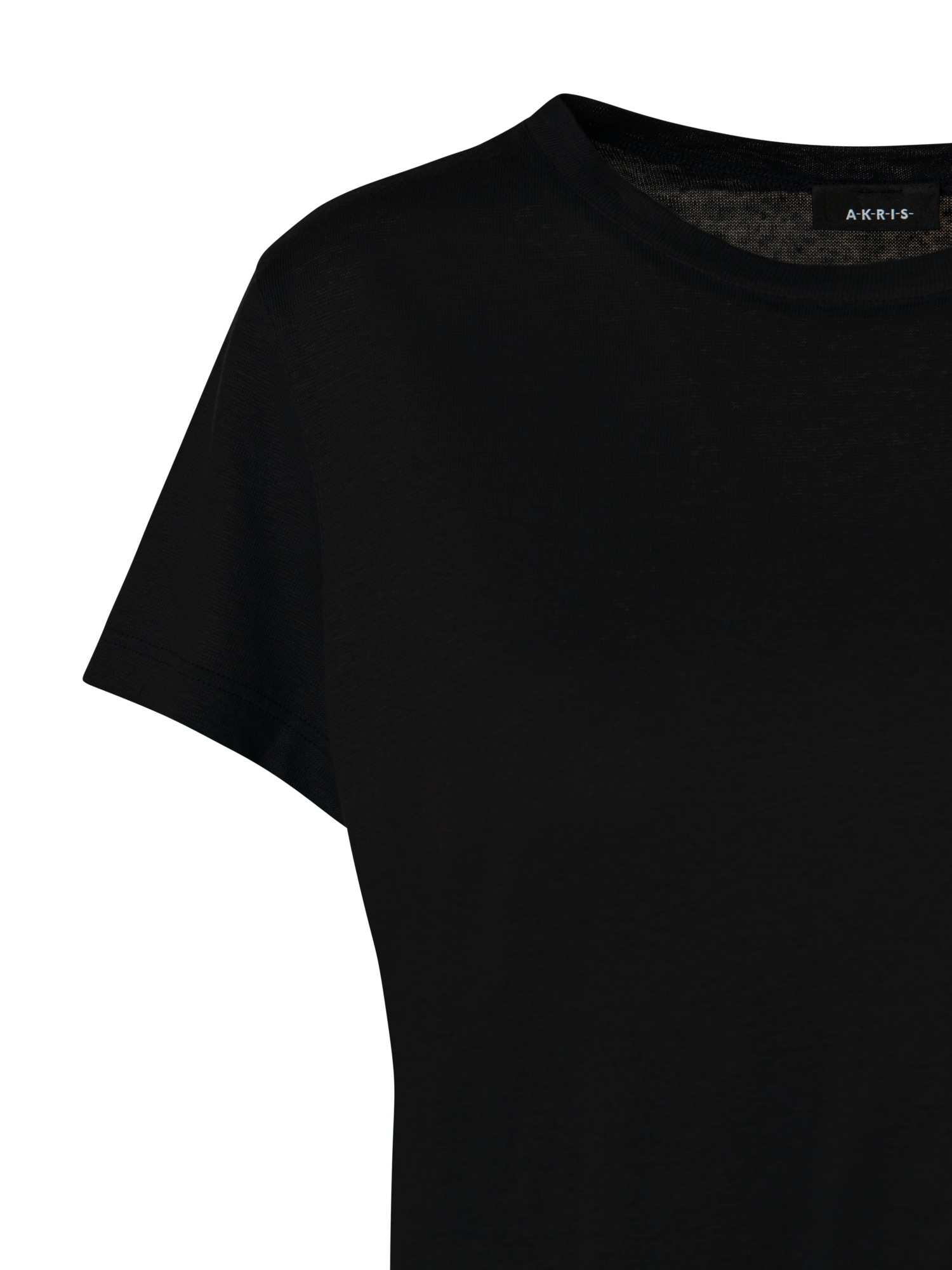 Designer Linen Jersey T-Shirt - black